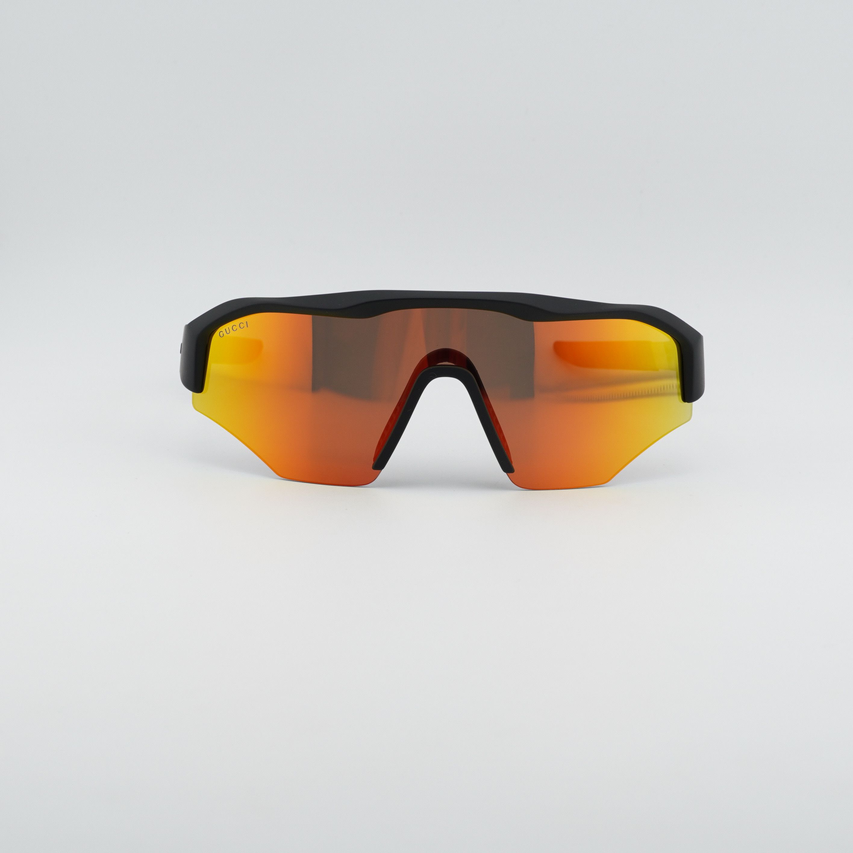 Gucci Gucci GG2017S 004 Sunglasses Black / Orange Shield Frame Size ONE SIZE - 5 Thumbnail