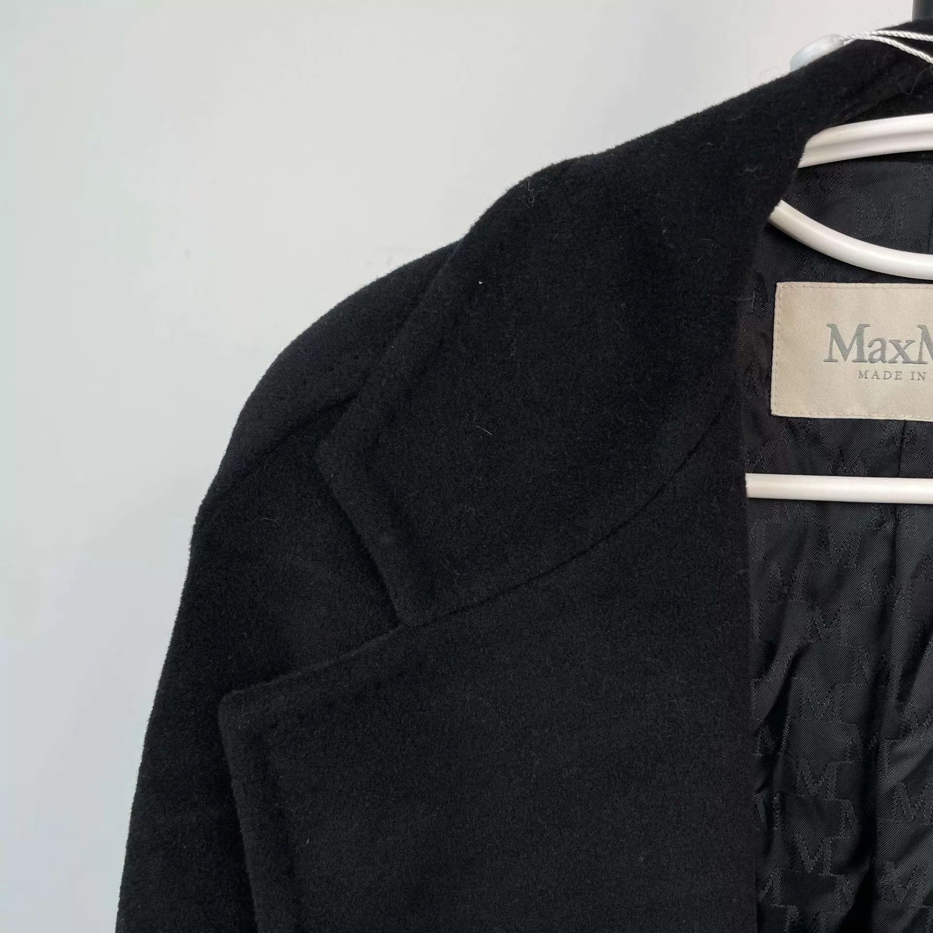 Max Mara maxmara 101801 Classic Coat 95 New Black Size XS / US 0-2 / IT 36-38 - 9 Thumbnail