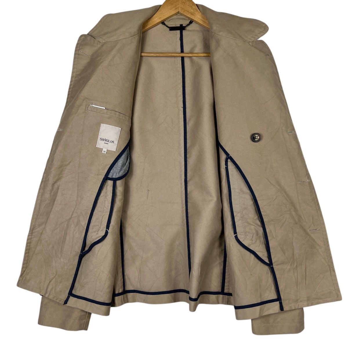 Siviglia 💥 SIVIGLIA DENIM MOLESKIN DOUBLE BREAST JACKET MADE IN ITALY Size US M / EU 48-50 / 2 - 8 Thumbnail