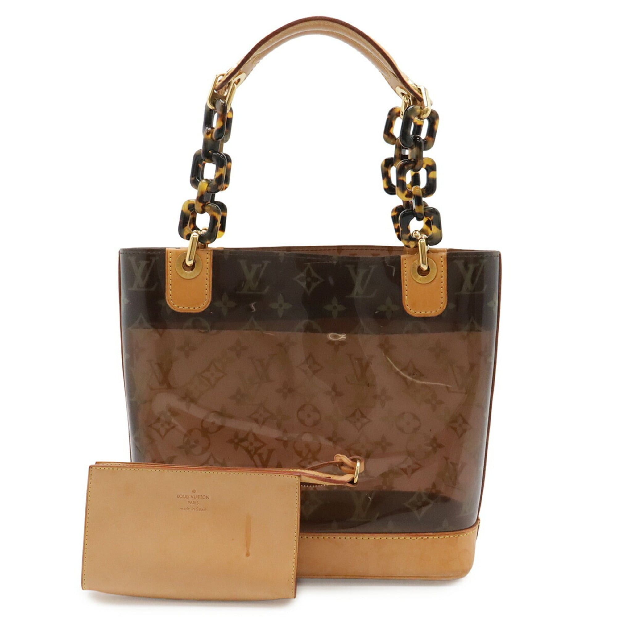 Louis Vuitton Louis Vuitton Monogram Vinyl Cabas Ambre PM Tote Bag Shoulder Plastic Chain Brown M92502 Size ONE SIZE - 1 Thumbnail