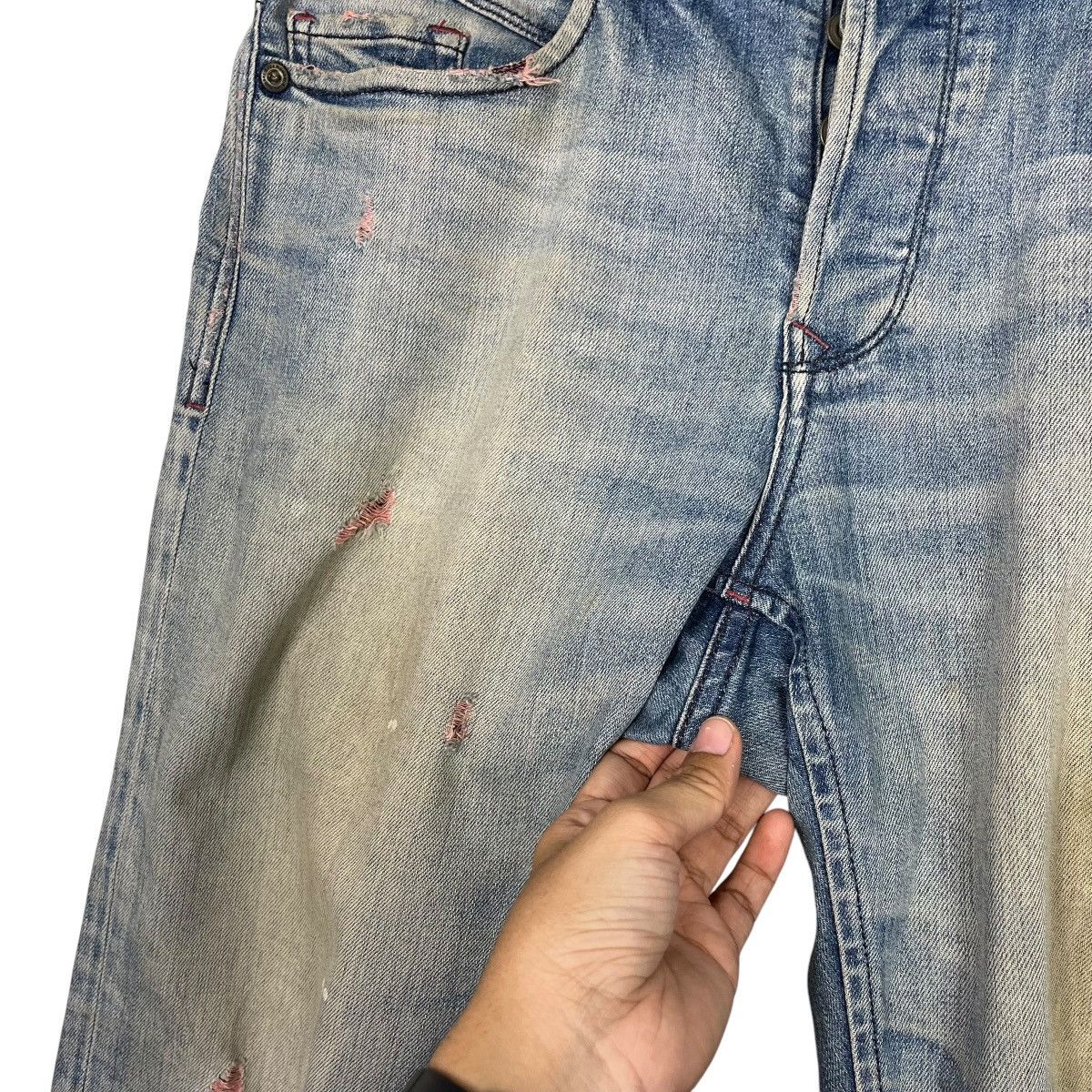 Japanese Brand × Vintage Vintage Back Number Distressed Denim Size 32" / US 10 / IT 46 - 13 Thumbnail