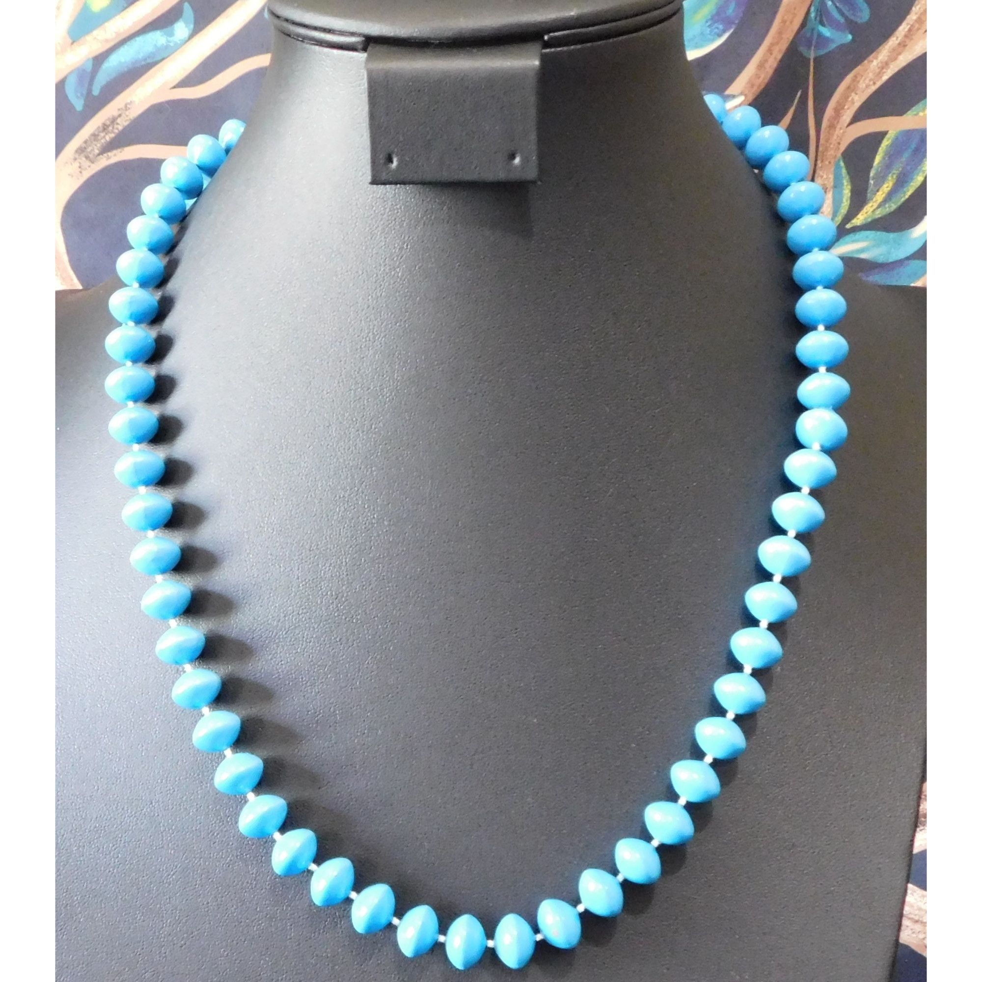 Other Simple Casual Sky Blue Beaded Necklace Size ONE SIZE - 1 Thumbnail