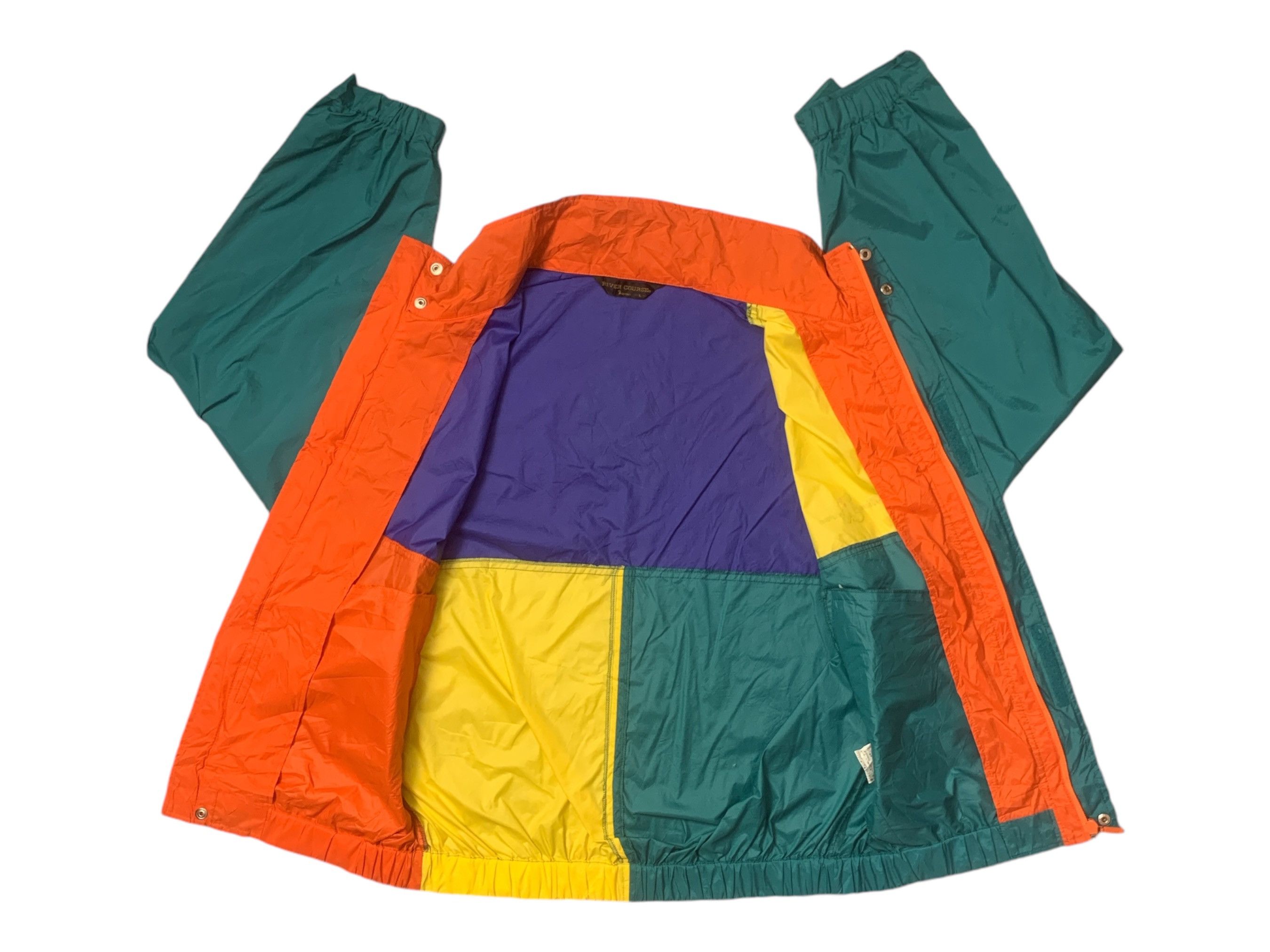 Japanese Brand × Vintage Rare Design Vintage River Course Japan windbreaker Size US L / EU 52-54 / 3 - 4 Thumbnail