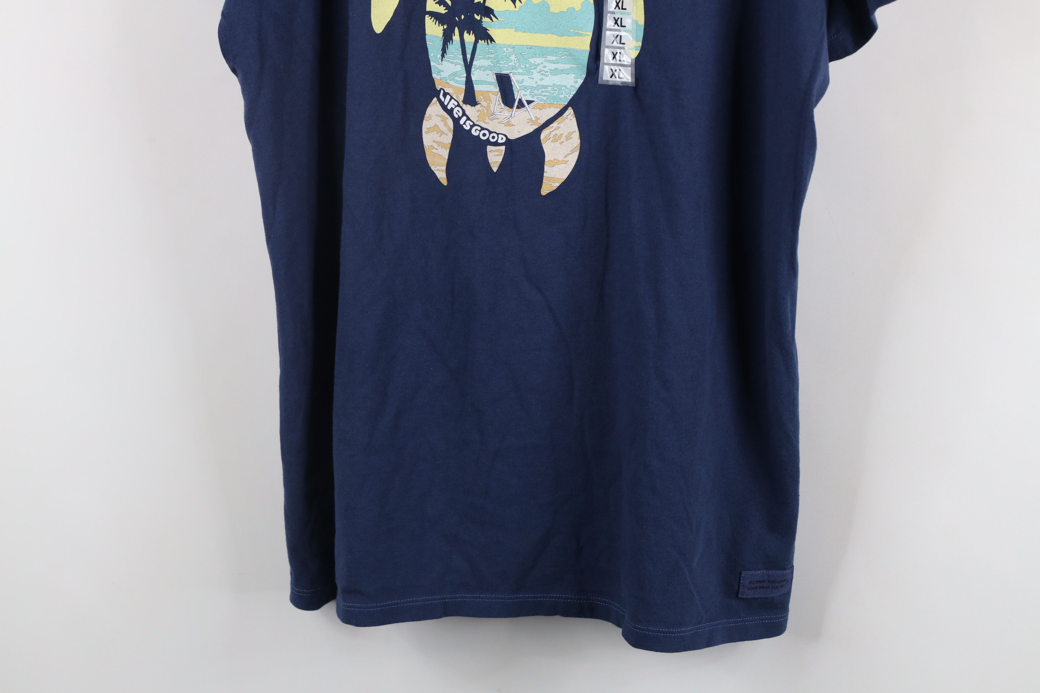 Life is Good × Vintage New Life Is Good Spell Out Sea Turtle Beach T-Shirt Blue Size XL / US 12-14 / IT 48-50 - 3 Thumbnail