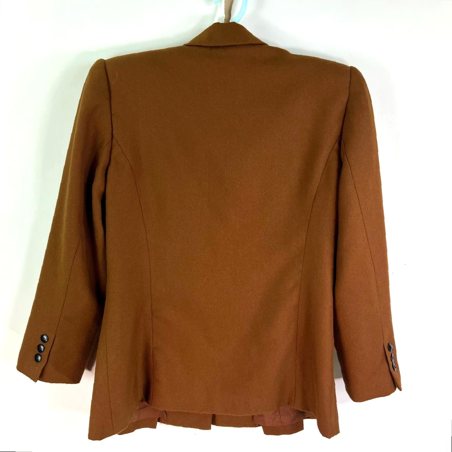 Vintage Stirling Cooper Notched Single Blazer Jacket Womens 8P Rust Brown Petite Size M / US 6-8 / IT 42-44 - 5 Thumbnail