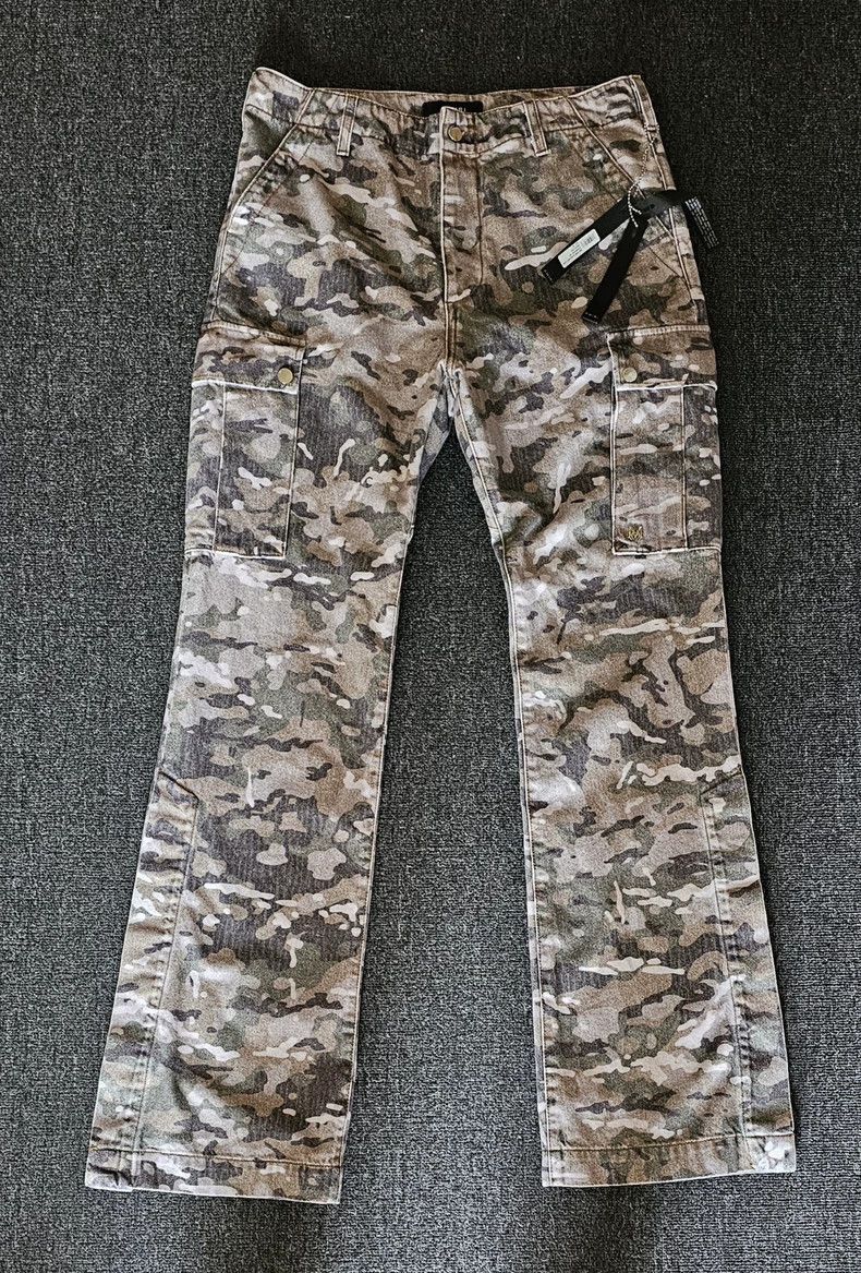 Amiri Amiri Washed Camo Wide-Leg Jeans-yf Size US 32 / EU 48 - 1 Thumbnail