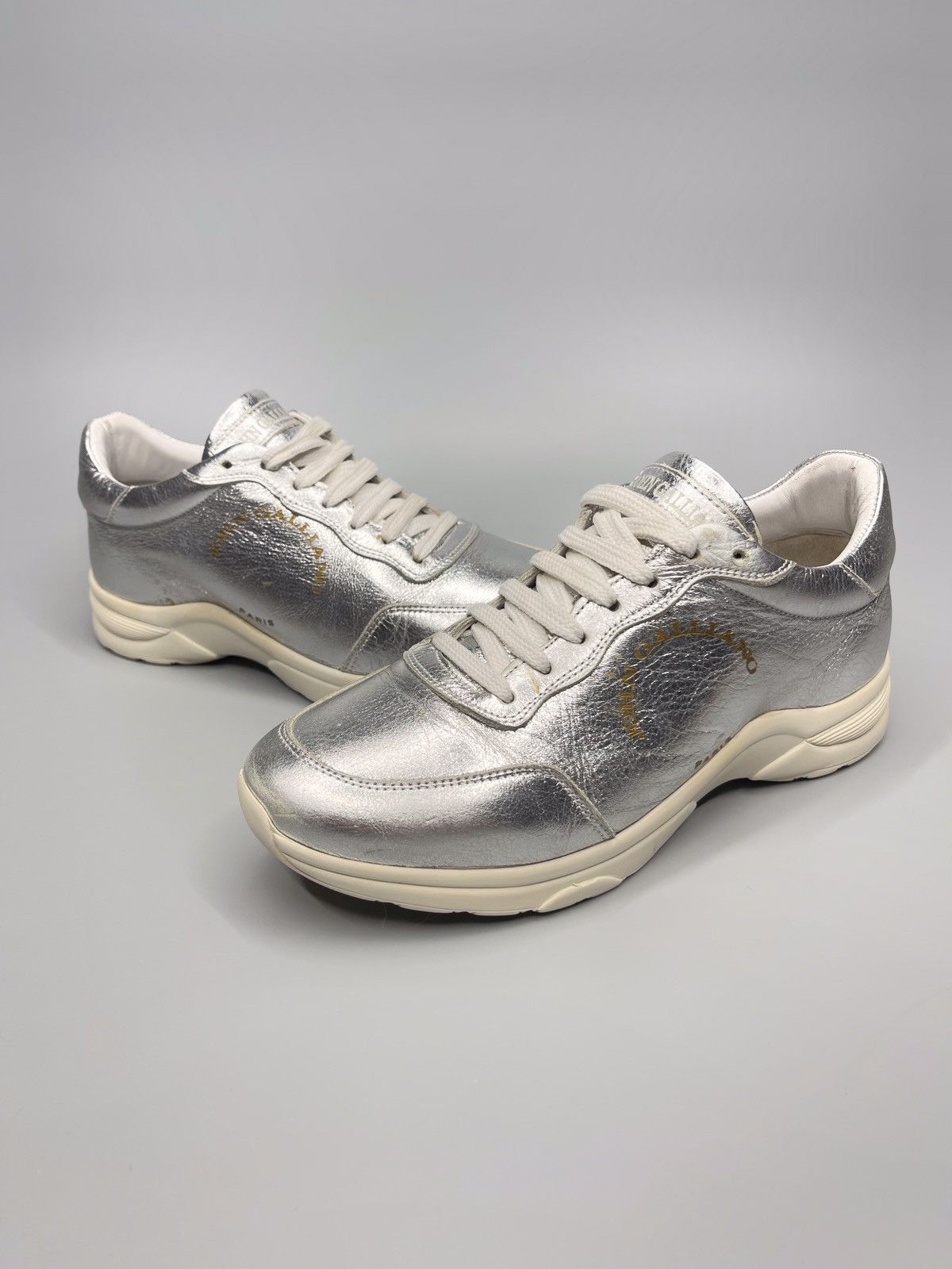 John Galliano John Galliano Metallic Sneakers Size US 7 / IT 37 - 3 Thumbnail