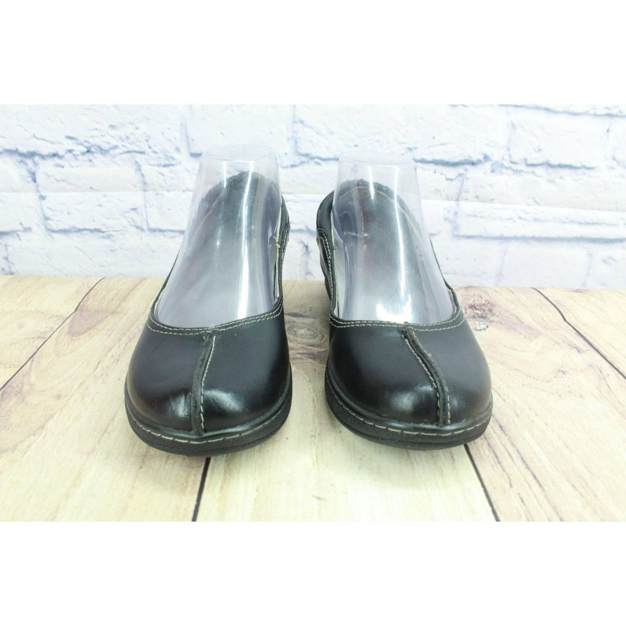 Leather LL Bean Women's Leather Slip On Split Toe Wedge Loafer Shoes Size US 6.5 / IT 36.5 - 4 Thumbnail