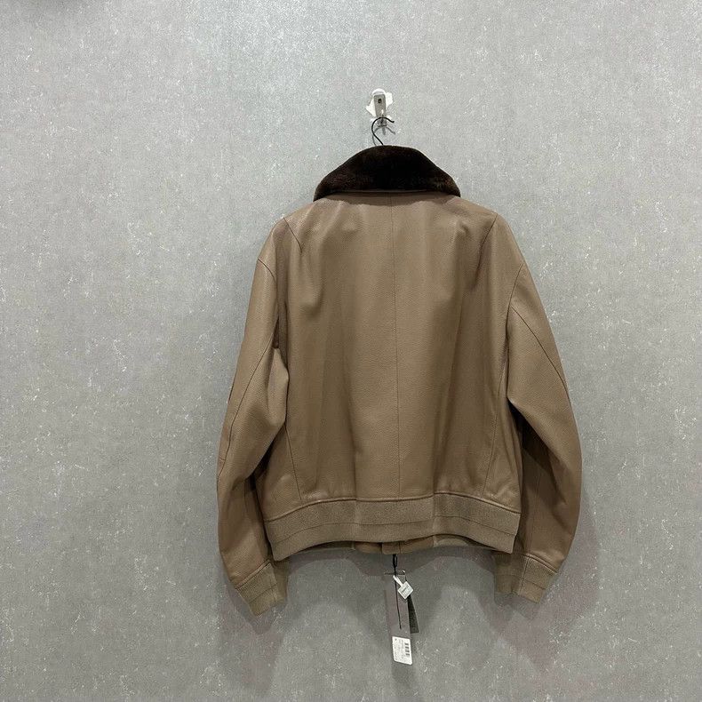 Dior Dior Solid color short fur collar leather jacket Size US L / EU 52-54 / 3 - 2 Thumbnail