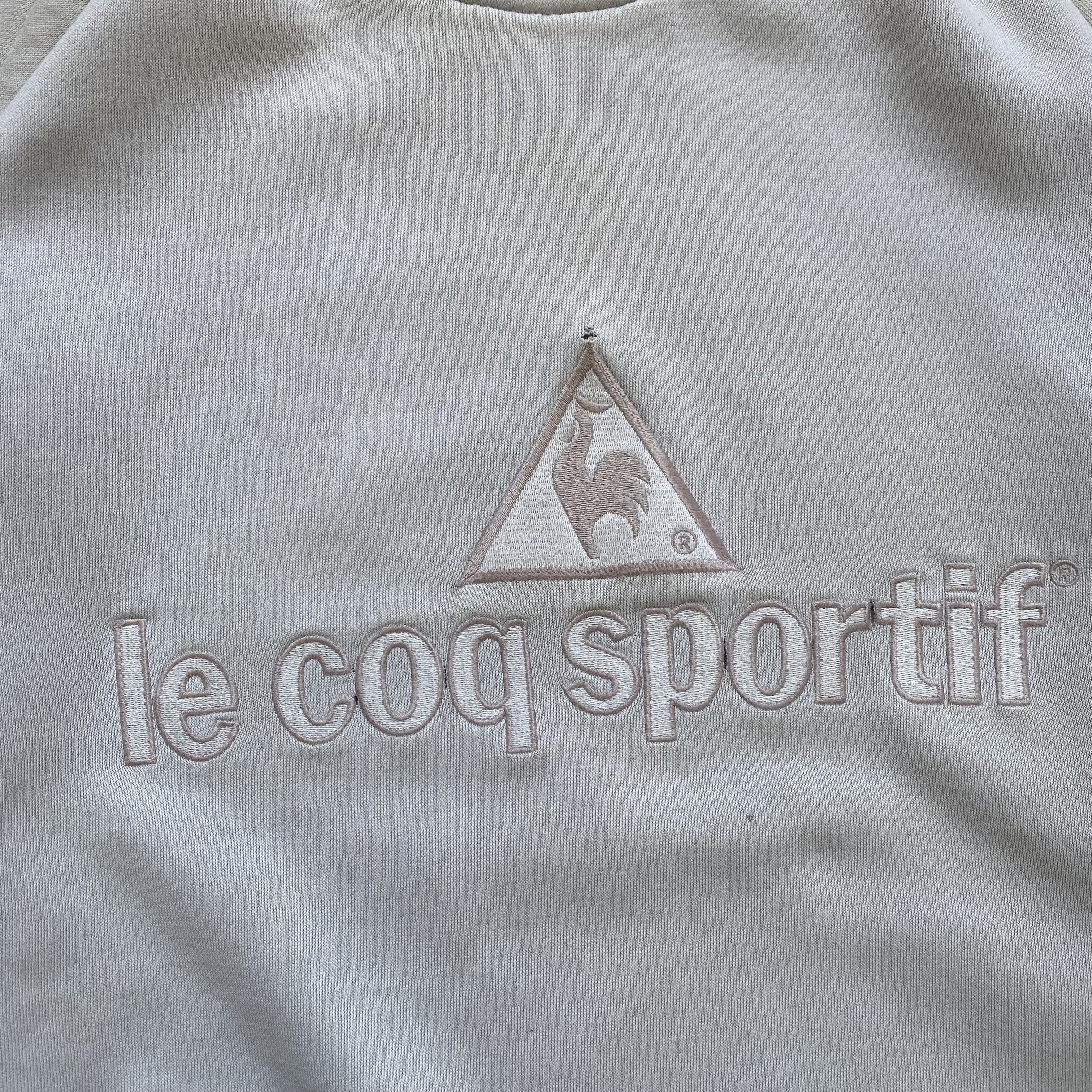 Le Coq Sportif 🐓Vintage 90s Le Coq Spotif heavy Boxy sweatshirt Distressed Size US L / EU 52-54 / 3 - 5 Thumbnail