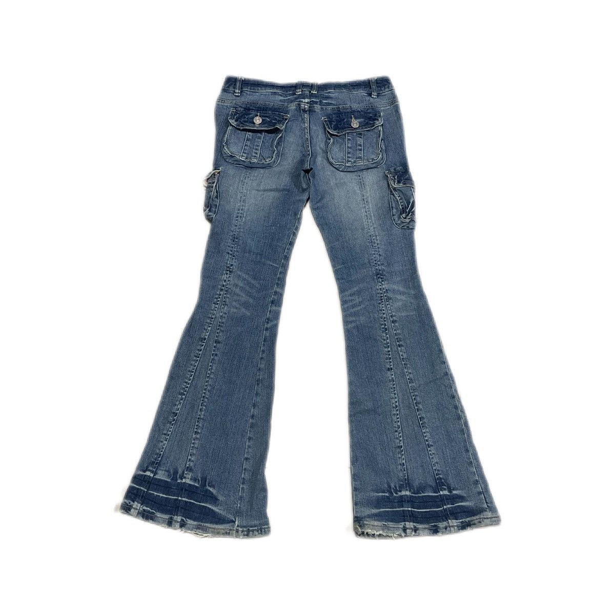 Hysteric Glamour × If Six Was Nine × Japanese Brand 🔥Sick Y2K AFT Africa Taro Flared Denim Cargo Jeans Size US 32 / EU 48 - 5 Thumbnail