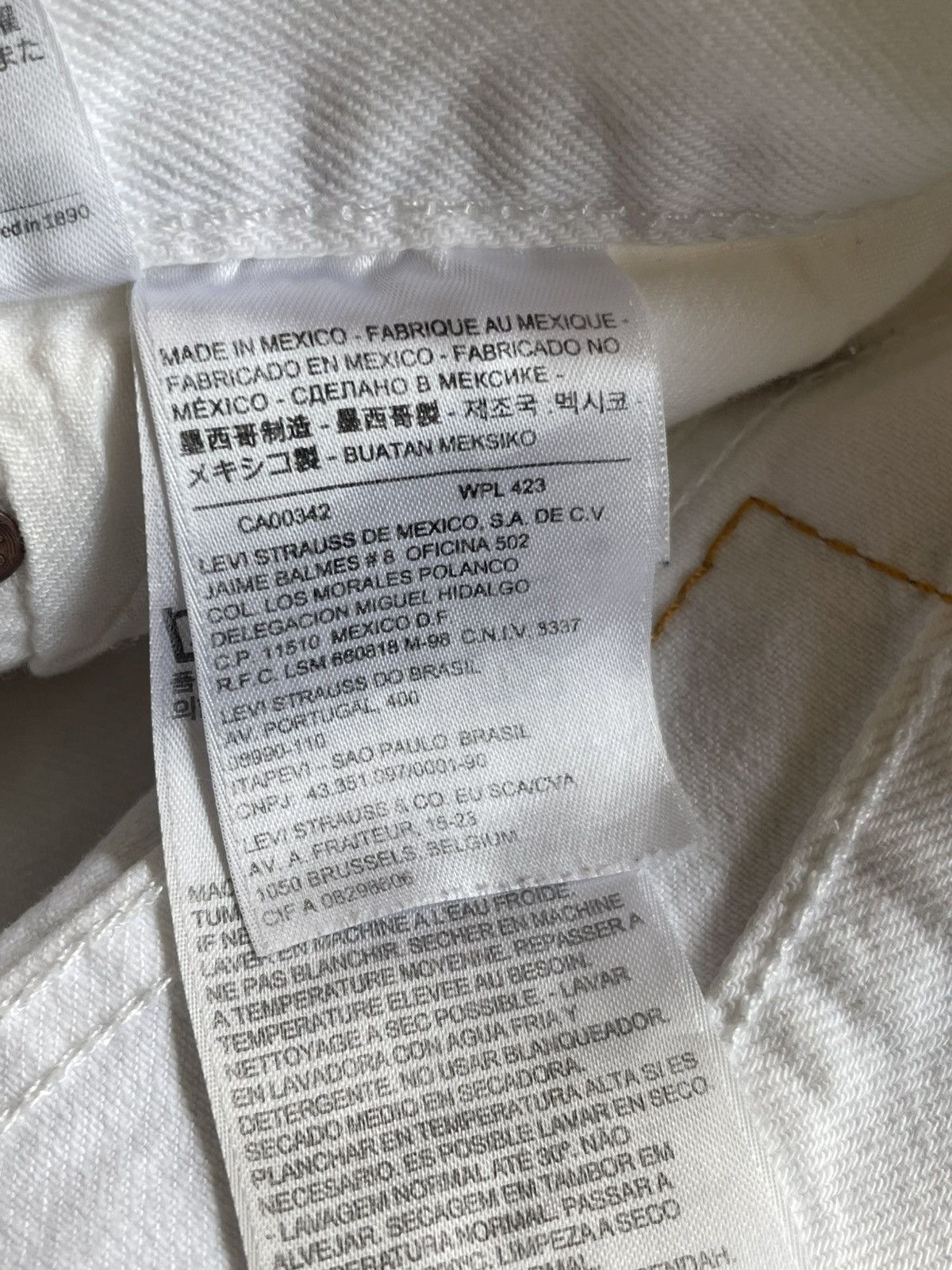 Levi's × Levi's Vintage Clothing × Vintage Levi’s 501 White Jeans Made in Mexico Size US 34 / EU 50 - 5 Thumbnail