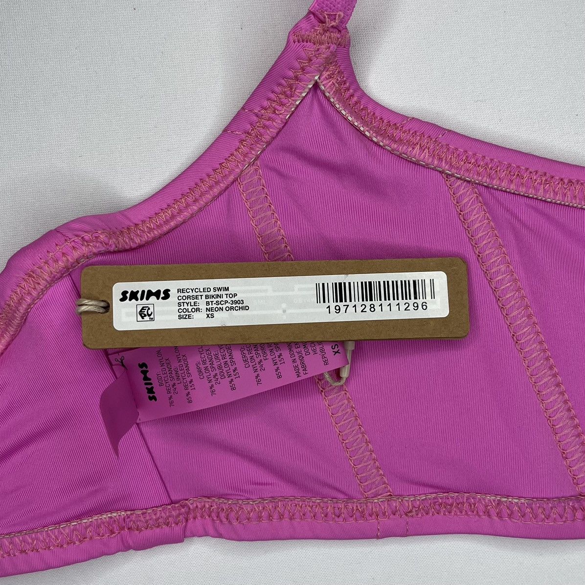 SKIMS SKIMS Signature Swim Corset Bikini Top Neon Orchid NWT XS Size XS / US 0-2 / IT 36-38 - 11 Thumbnail