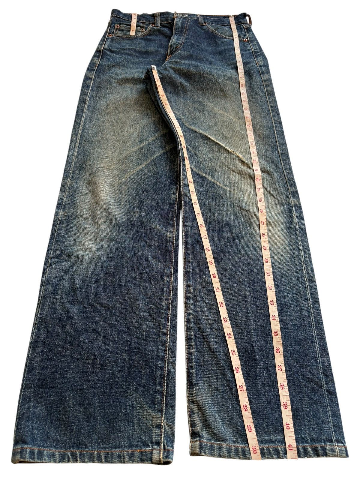 Levi's Vintage 90s Levis 502 Big E Selvedge Mud Wash Loose Jean Size US 29 - 14 Thumbnail