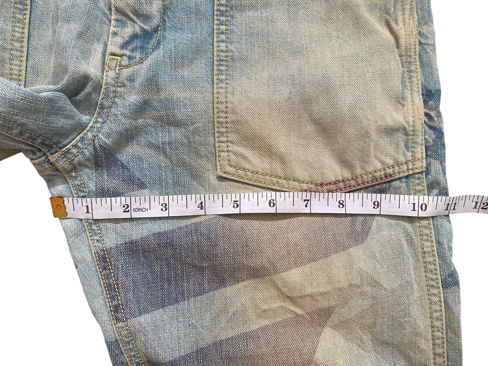 Japanese Brand Rodeo Crowns Printed American Flag Denim Size US 32 / EU 48 - 9 Thumbnail