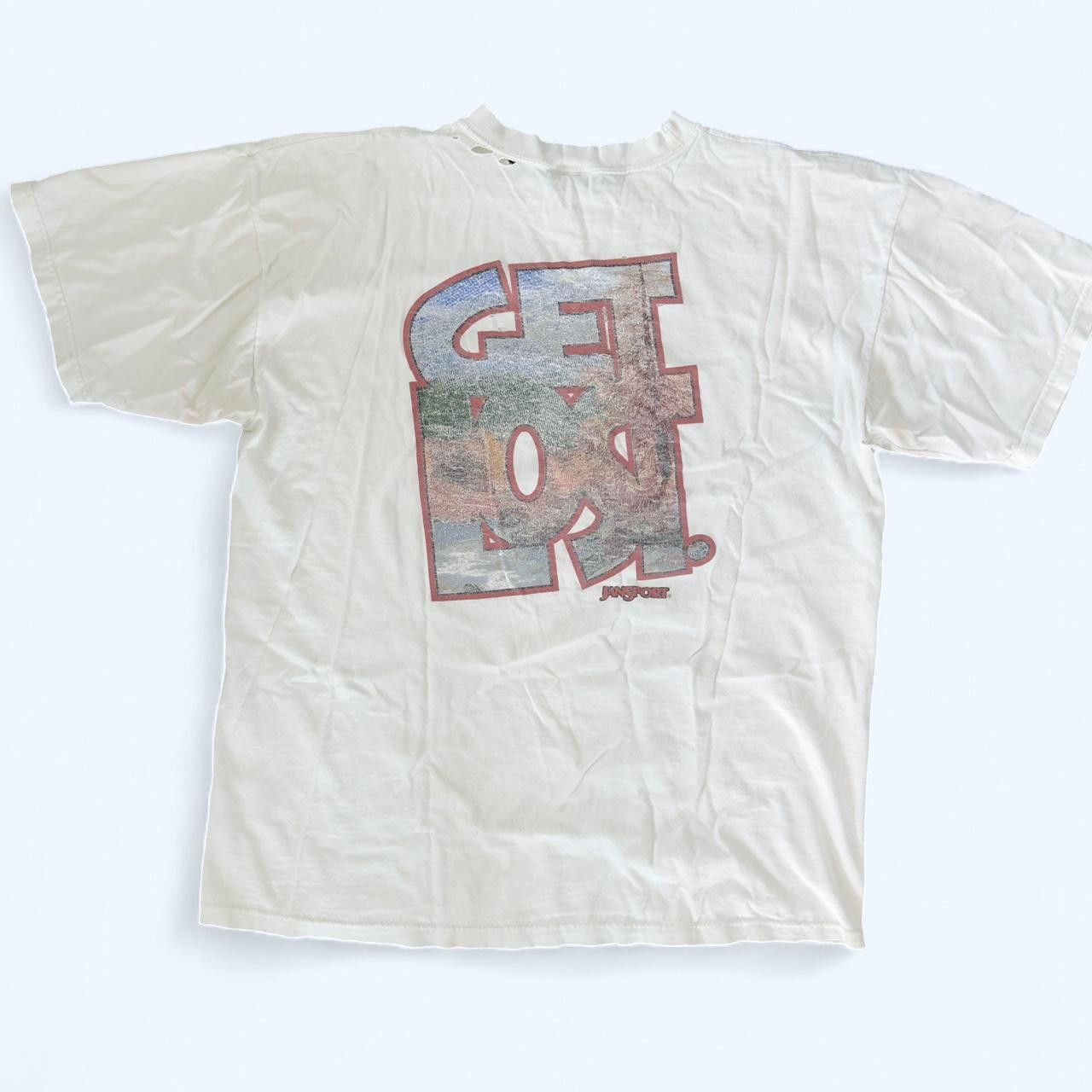 Jansport Jansport Men's white cream T-shirts Size US L / EU 52-54 / 3 - 2 Thumbnail