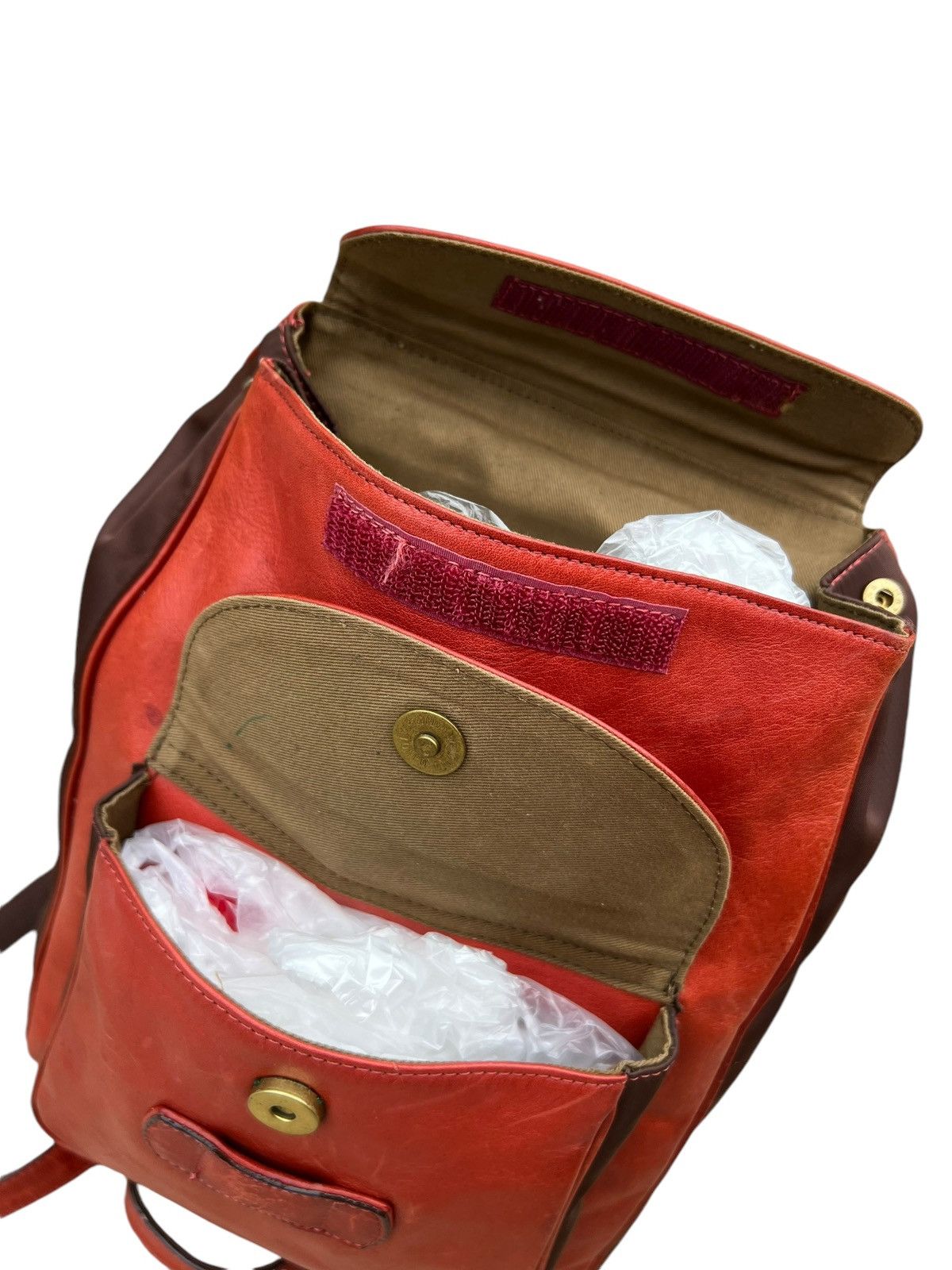Leather Vintage Dakota Japan Distressed Patina Leather Backpack Bag Size ONE SIZE - 21 Thumbnail
