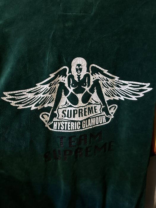 supreme hysteric glamour velour track jacket