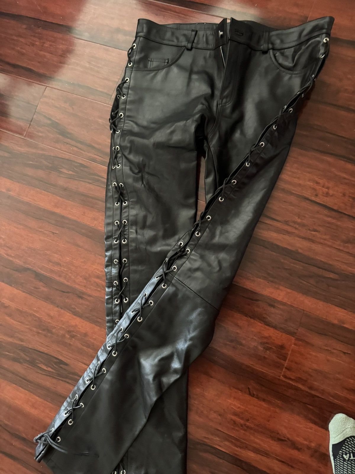 NYRVA NYRVA LEATHER PANTS Size US 40 / EU 56 - 2 Thumbnail