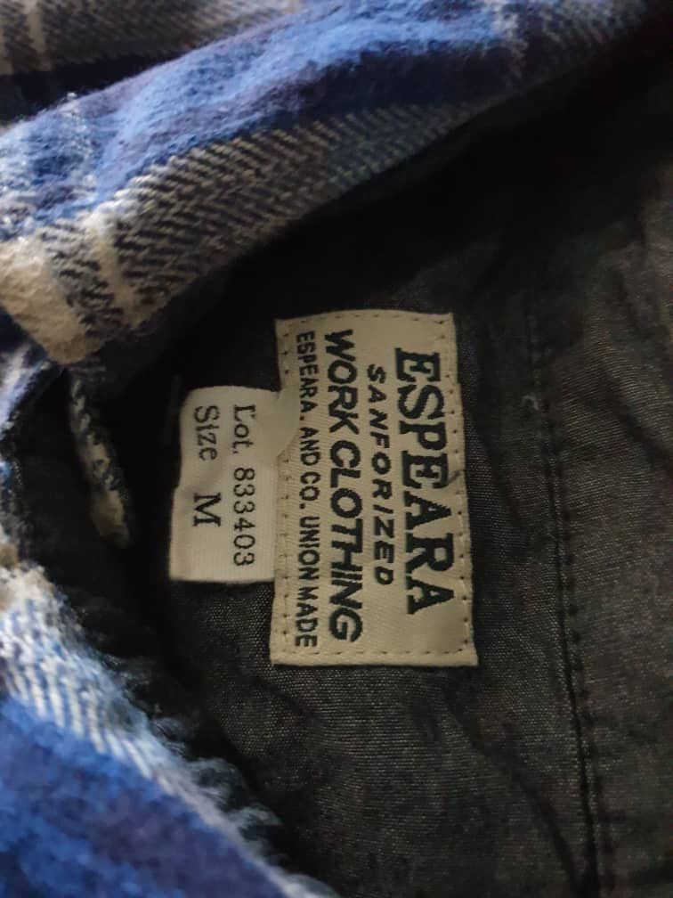 Japanese Brand Espeara checkered blue Japanese style chambray flannel Size US M / EU 48-50 / 2 - 2 Thumbnail
