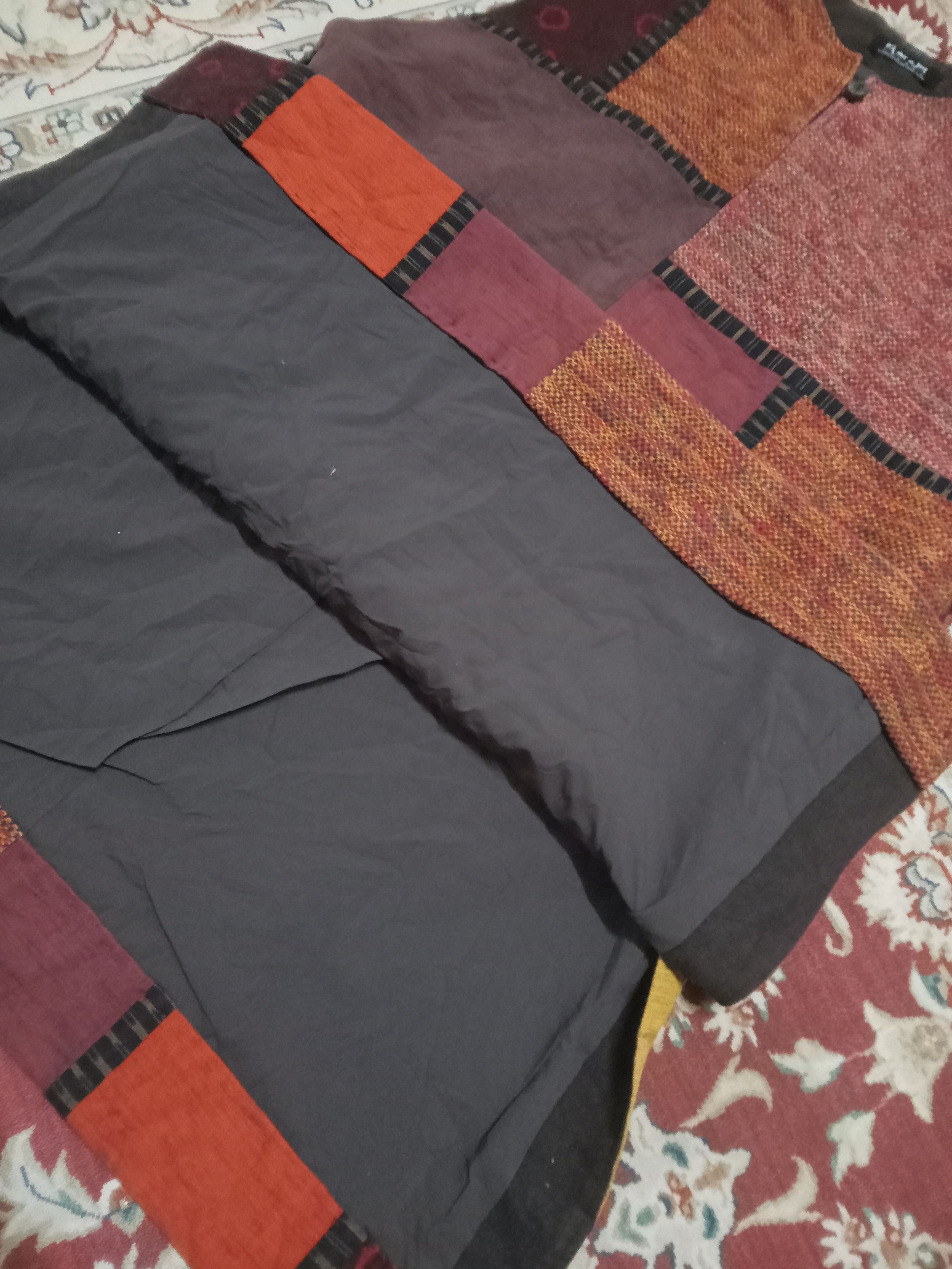 Japanese Brand Giemon Kurume Traditional Fabric Kasuri Top Size XL / US 12-14 / IT 48-50 - 8 Thumbnail