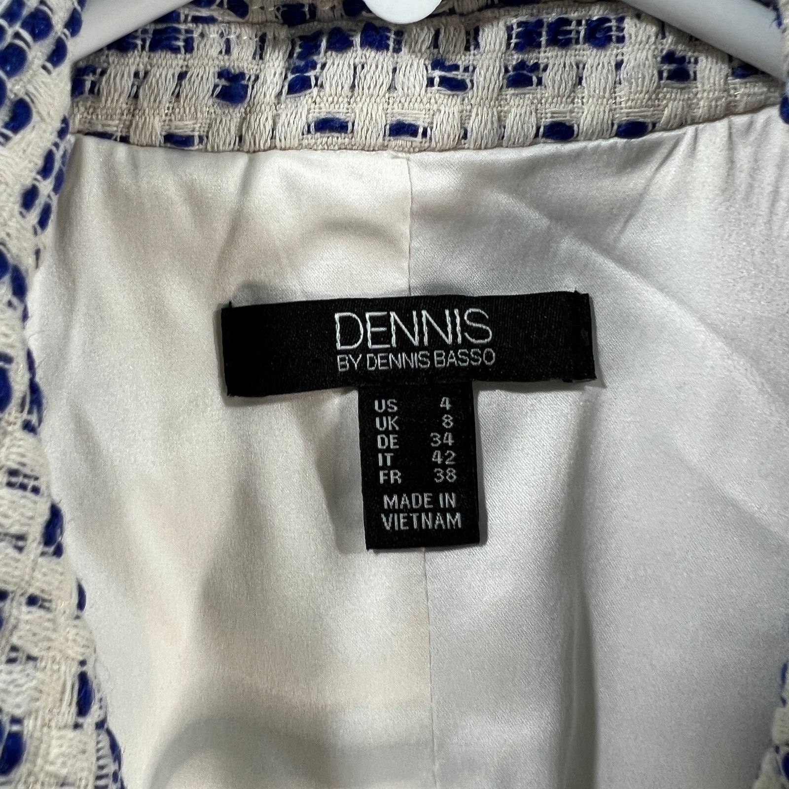 Other Dennis Basso Tweed Notched Lapel Jacket with Fray Size S / US 4 / IT 40 - 3 Thumbnail