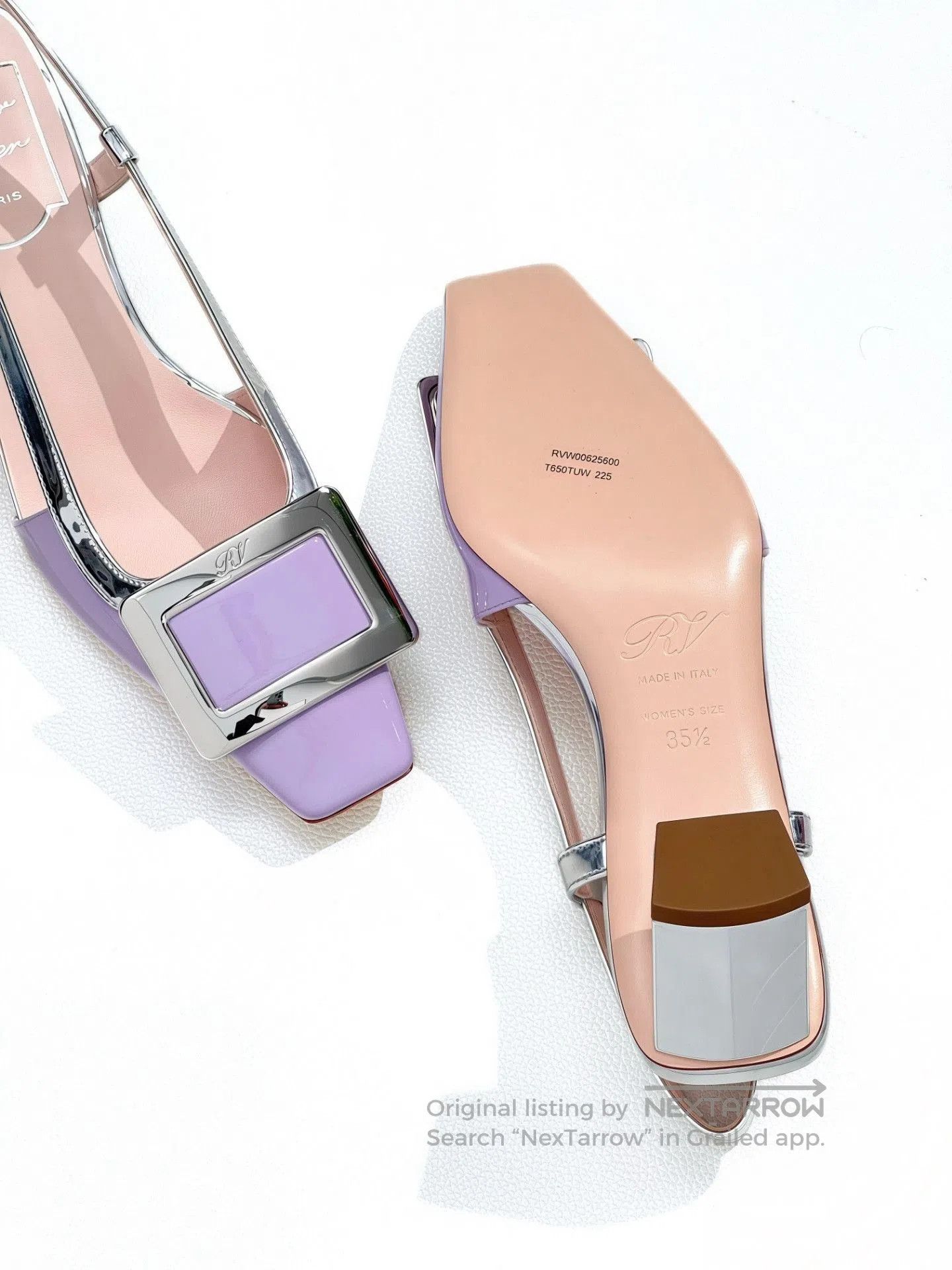 Roger Vivier Rv Roger Vivier Leather Block Heel Heels. Size US 4.5 / IT 34.5 - 5 Thumbnail