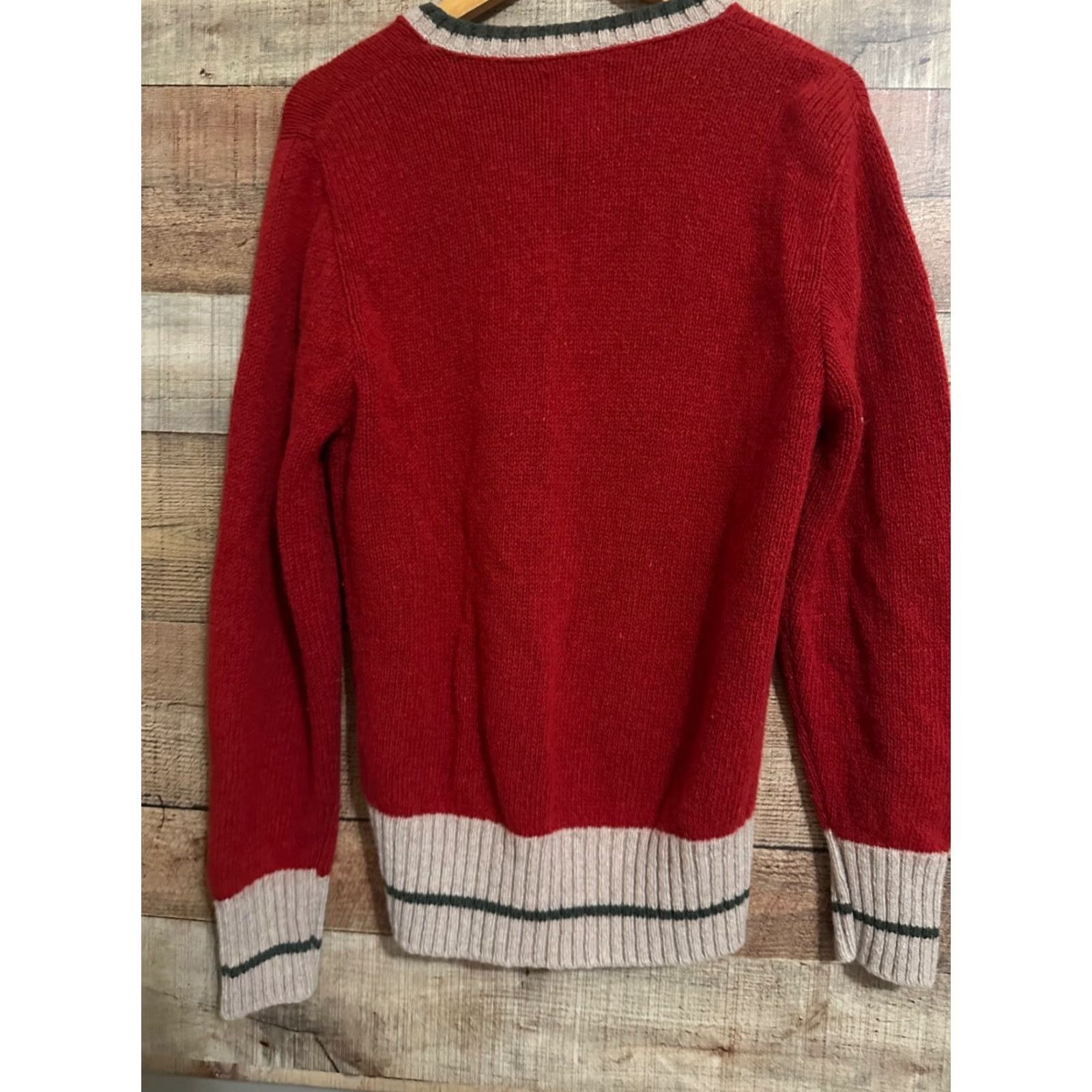 Vintage VINTAGE Alps Rugged Outdoors Sweater Henley Mens L Red USA Pattern Solid Open-Knit Long Sleeve Button Regular Adult Mens Size US L / EU 52-54 / 3 - 4 Thumbnail