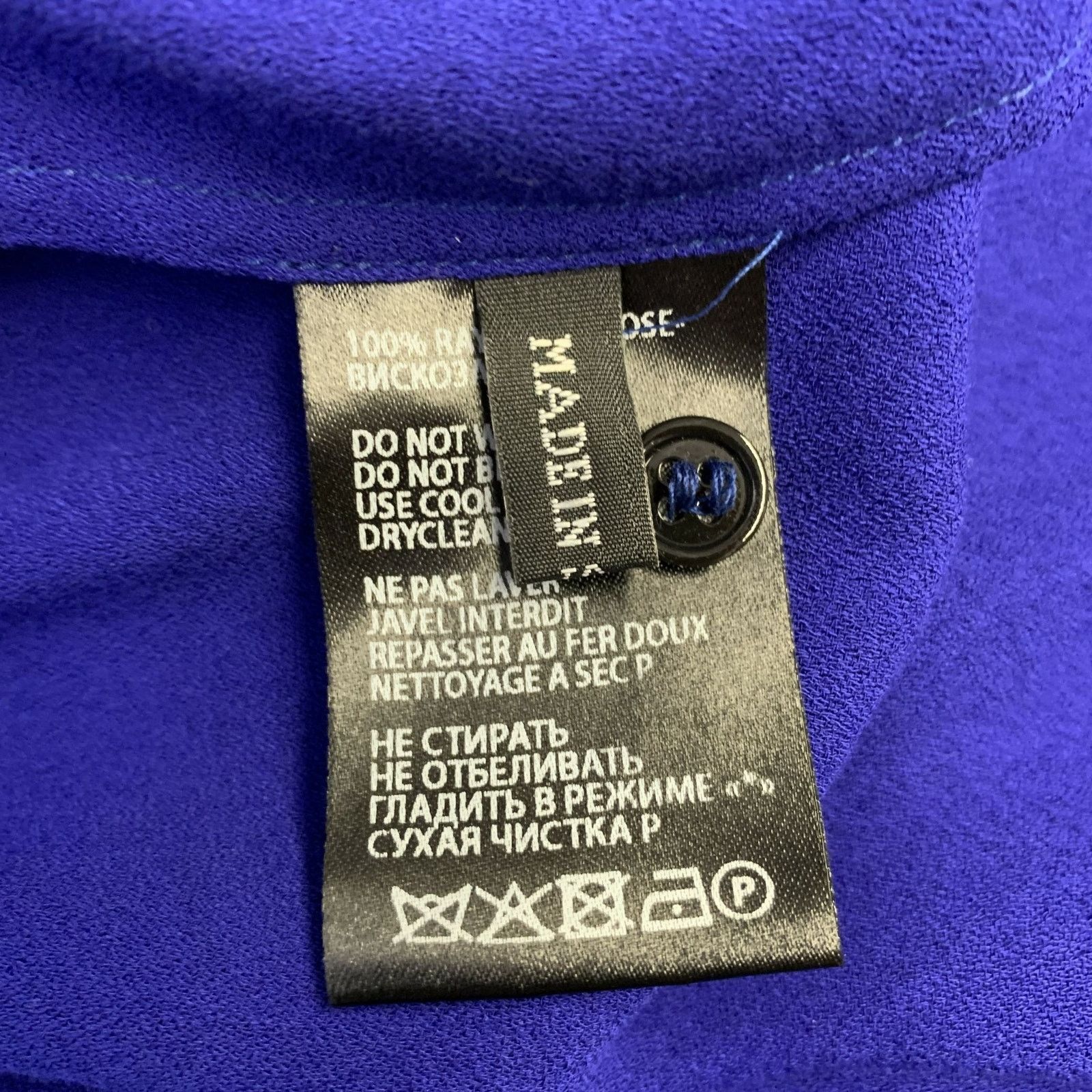 Haider Ackermann HAIDER ACKERMANN Size S Blue Viscose Nehru Collar Shirt Size S / US 4 / IT 40 - 5 Thumbnail