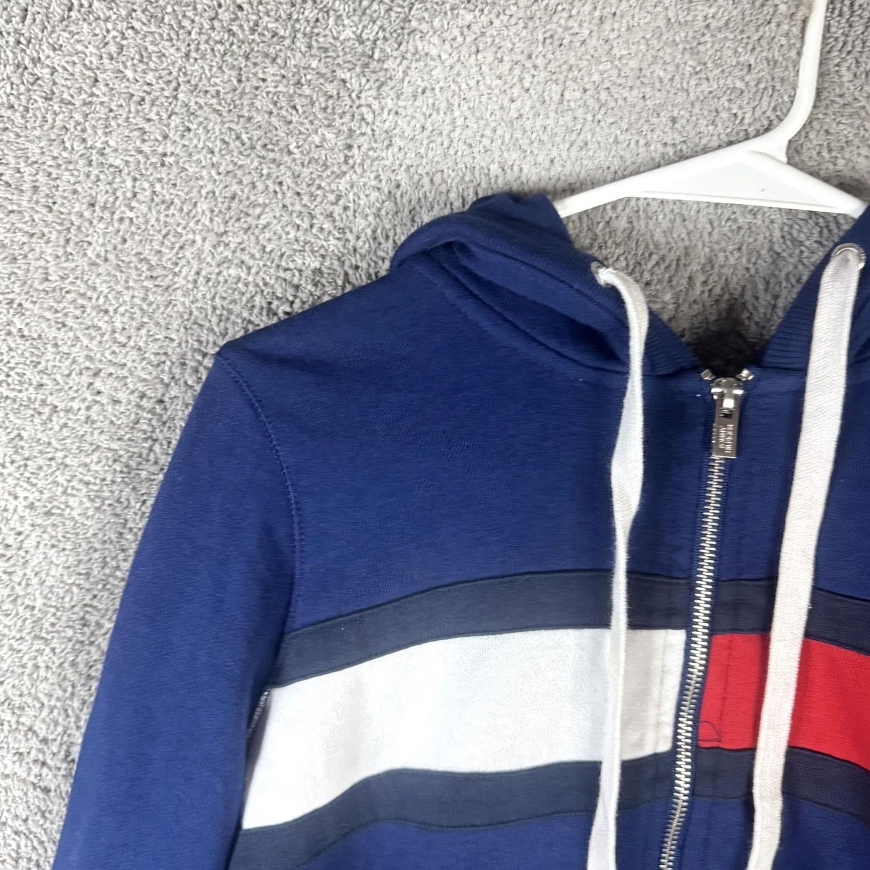 Tommy Hilfiger Tommy Hilfiger Sport Hoodie Womens Large Blue Full Zip Colorblock Logo Size L / US 10 / IT 46 - 5 Thumbnail