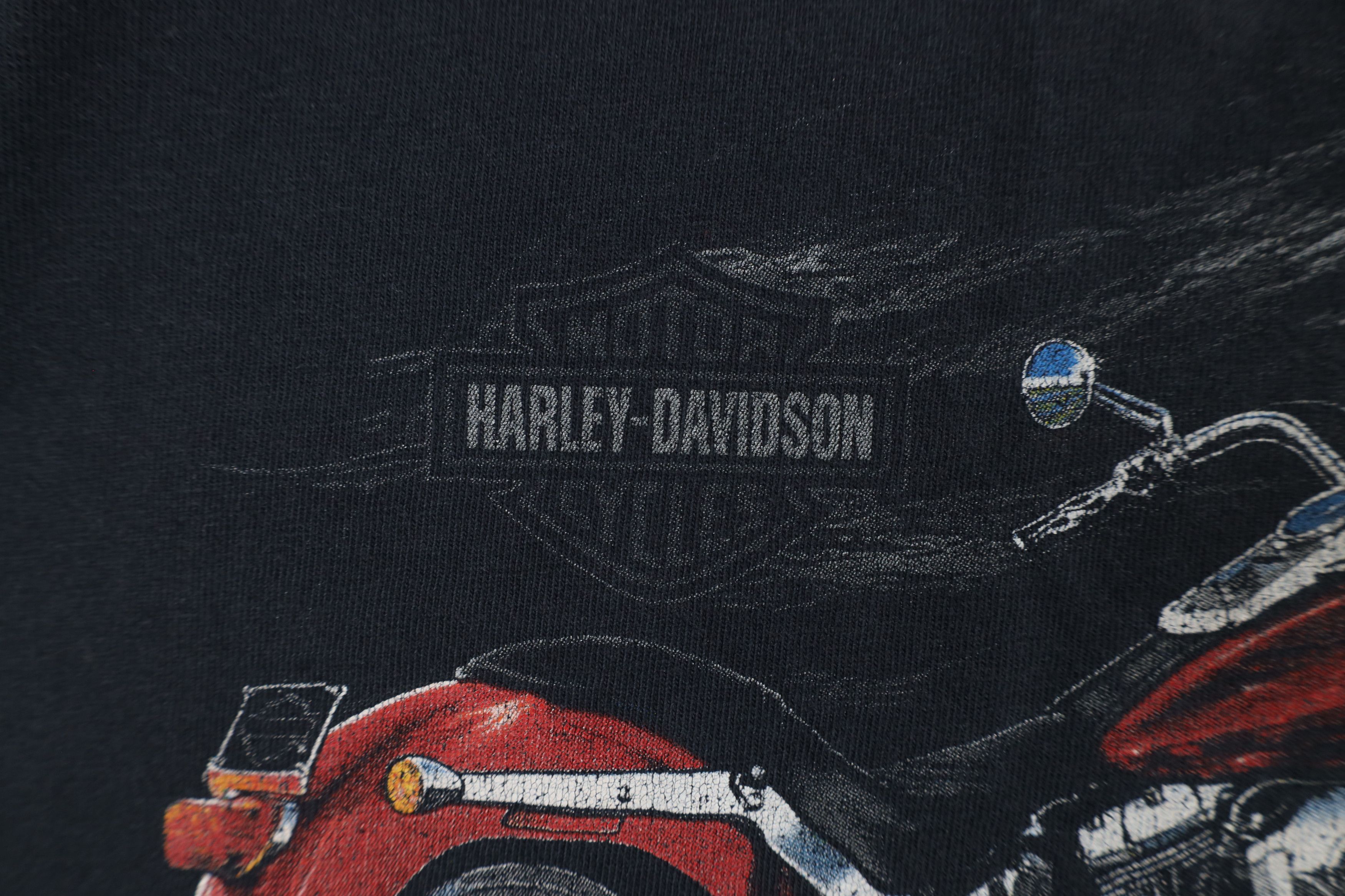 Harley Davidson × Vintage Vintage Y2K 2004 Harley Davidson Tribal Fire Flames T-Shirt Size US XL / EU 56 / 4 - 5 Thumbnail