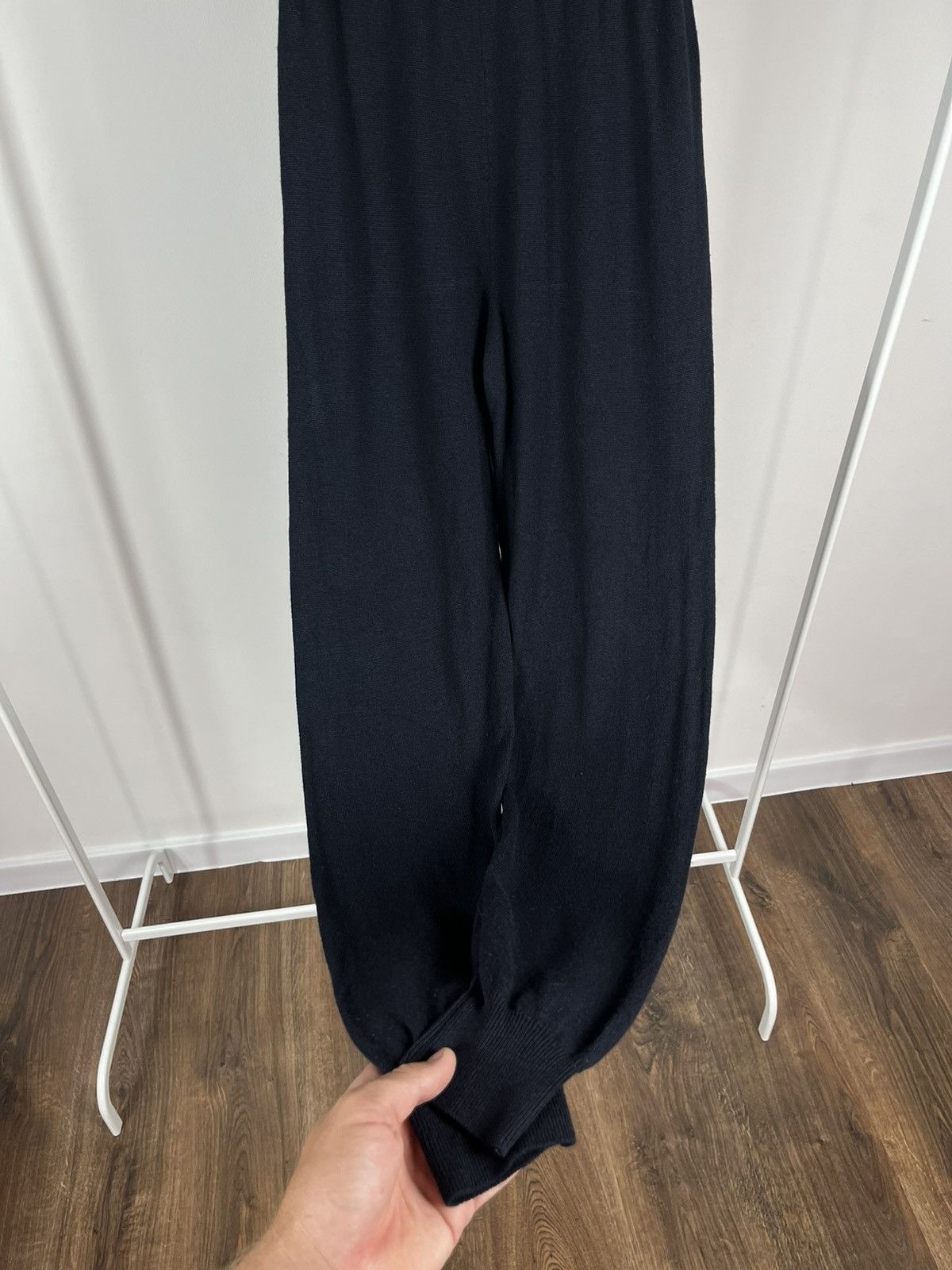 Brunello Cucinelli Brunello Cucinelli Women’s Dark Navy Wool Silk Angora Pants Size 32" / US 10 / IT 46 - 9 Thumbnail