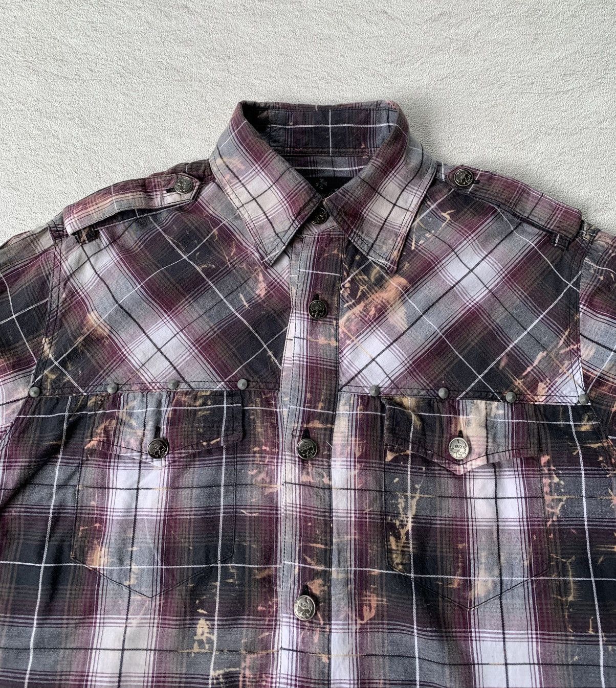 BERNINGS SHO 2000s Berning Sho Studs Button Shirt Size US M / EU 48-50 / 2 - 3 Thumbnail