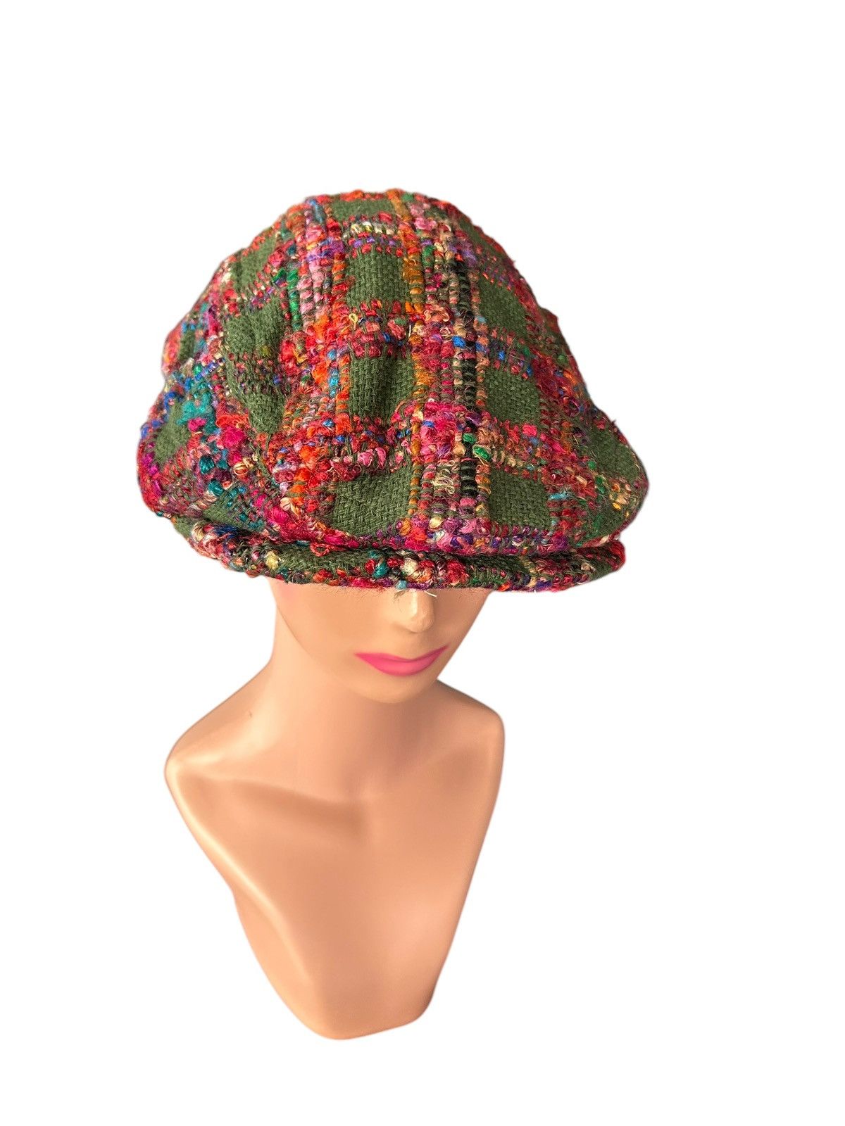 Japanese Brand × Kapital × Vintage Rare Amina Hippies Style Knitt Baret Hats Size ONE SIZE - 5 Thumbnail
