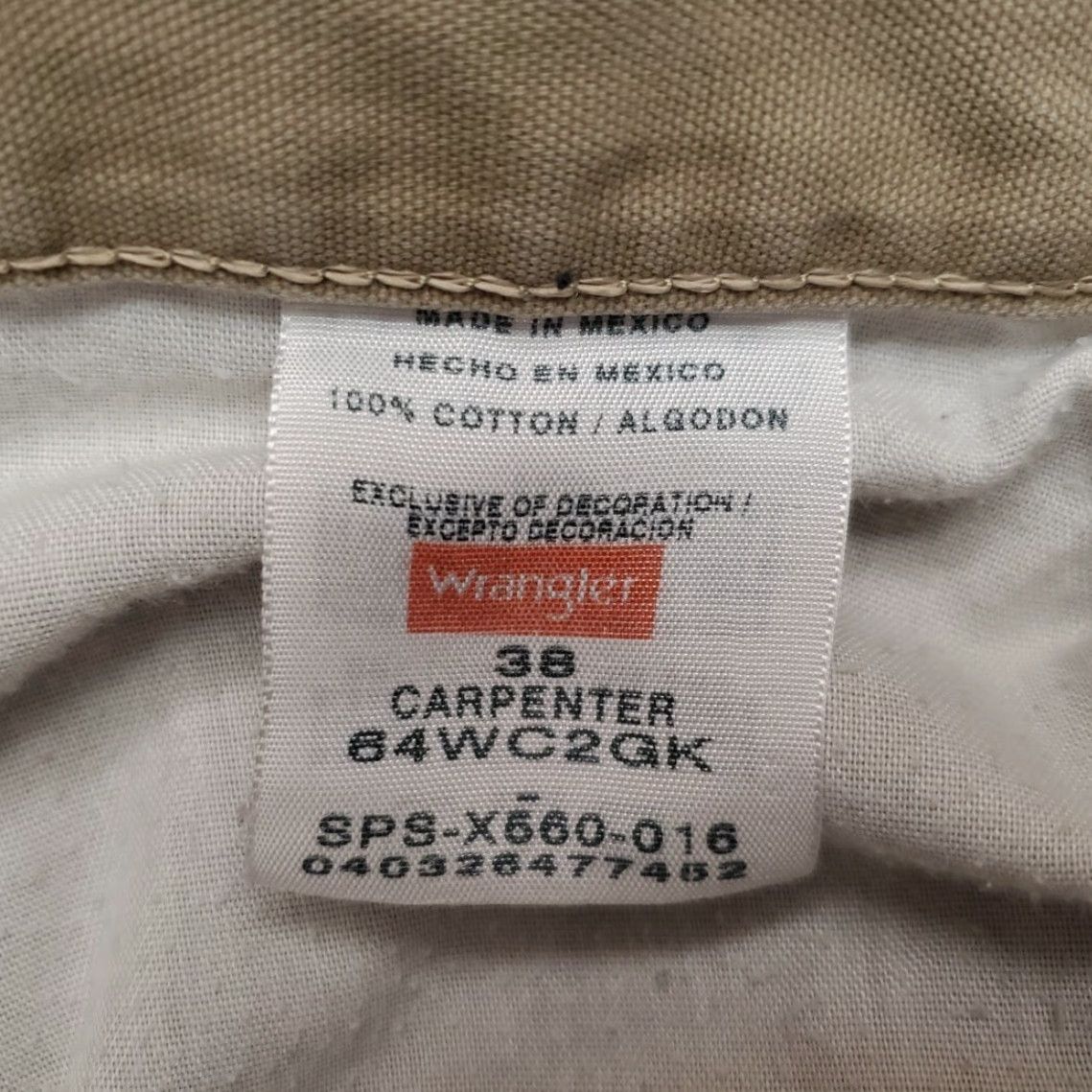 Wrangler VINTAGE Wrangler Cargo Shorts Mens 38 Brown Canvas Cargo Carpenter Outdoor 100% Cotton Size US 38 / EU 54 - 3 Thumbnail