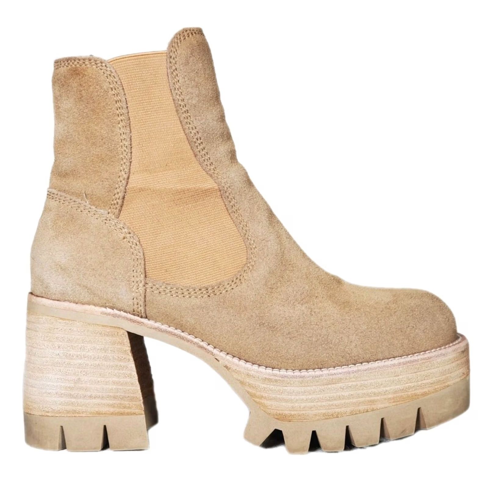 Free People Free People Jeffrey Campbell Preston Platform Ankle Boot Sand Suede US 8.5 Womens Size US 9 / IT 39 - 2 Thumbnail