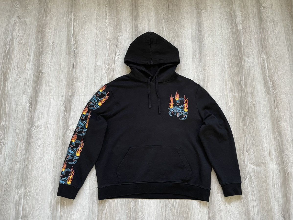 Allsaints ALLSAINTS Scorpion Fire Hoodie Big Logo Black Size US XL / EU 56 / 4 - 4 Thumbnail