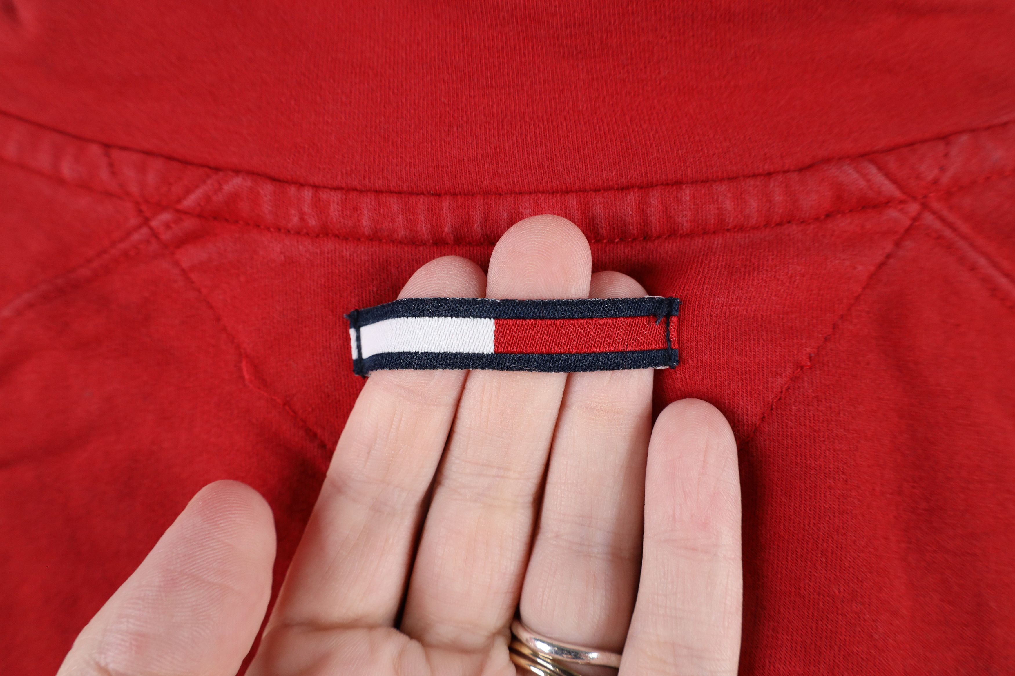 Tommy Hilfiger × Vintage Vintage 90s Tommy Hilfiger Out Big Logo Half Zip Sweater Size US XXL / EU 58 / 5 - 13 Thumbnail