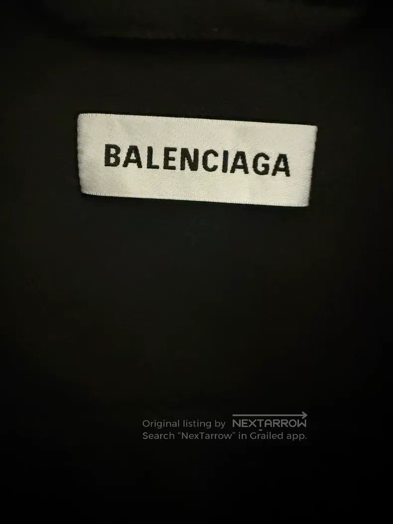 Balenciaga Balenciaga Back Rhinestone Logo Denim Jacket Size US XS / EU 42 / 0 - 3 Thumbnail