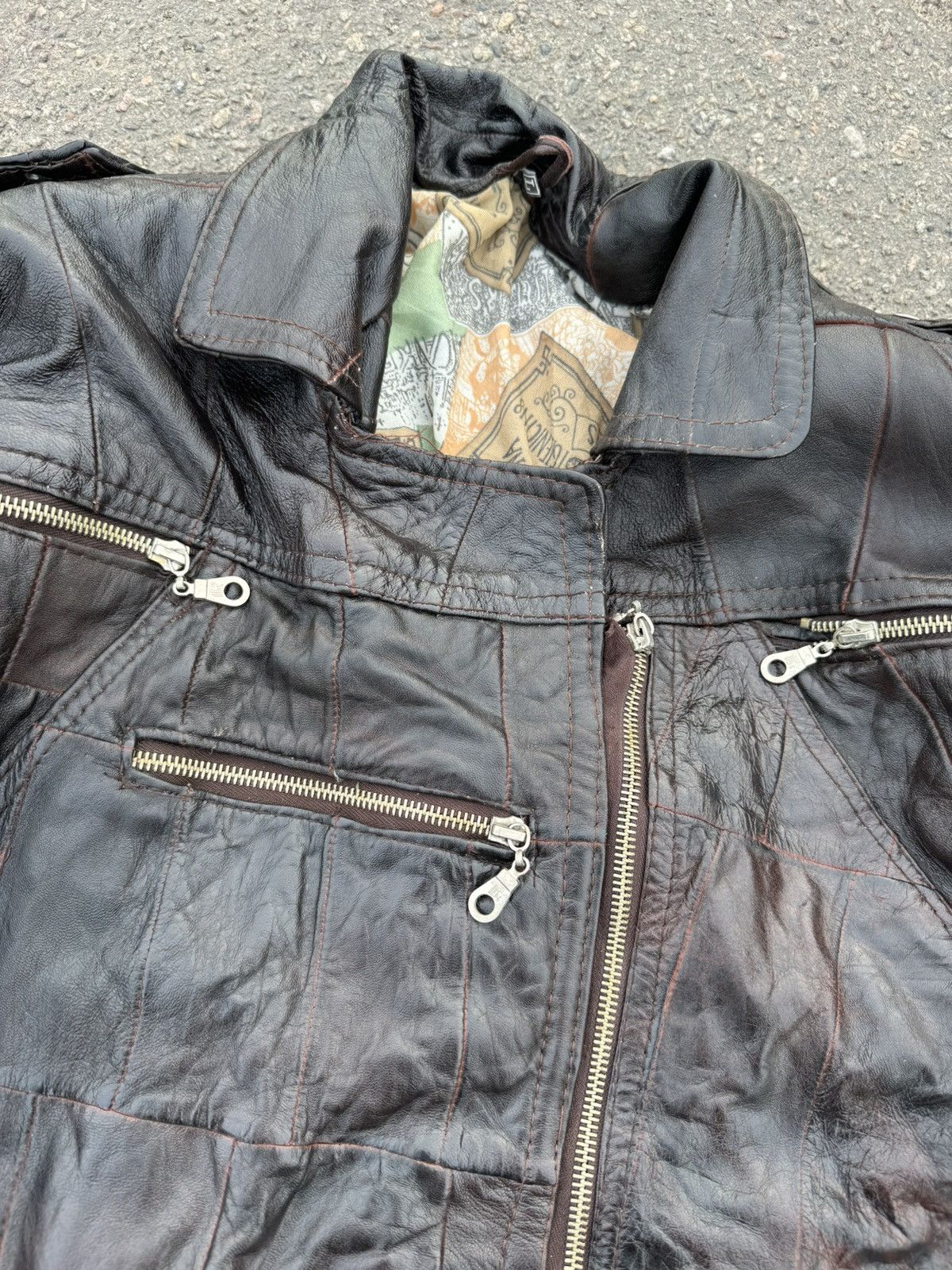 Dr. Martens × Vintage Vintage 80s Dr. Martens Leather Moto Bomber Opium Style Size US L / EU 52-54 / 3 - 5 Thumbnail