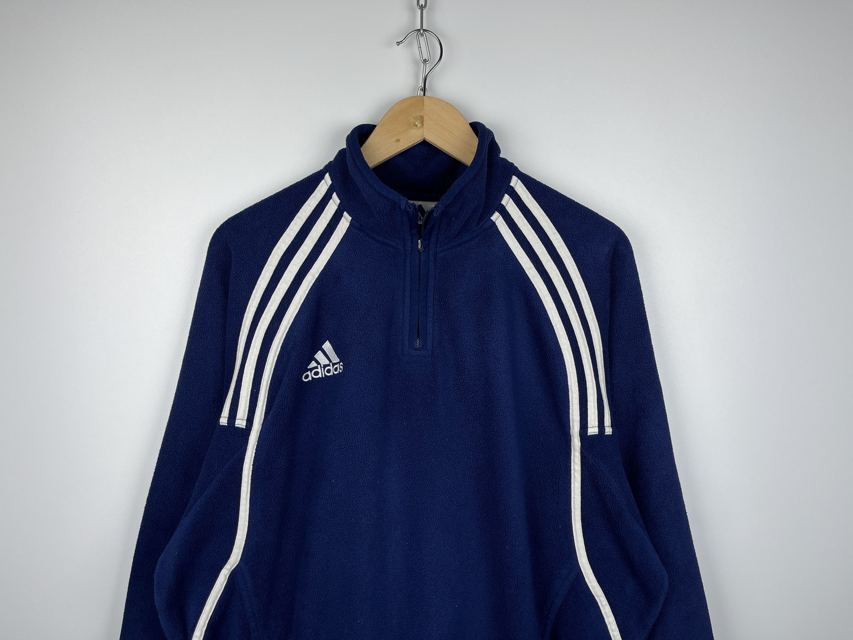 Adidas 00's Adidas Climacool Stripes Vintage Fleece Sweater Size US L / EU 52-54 / 3 - 5 Thumbnail
