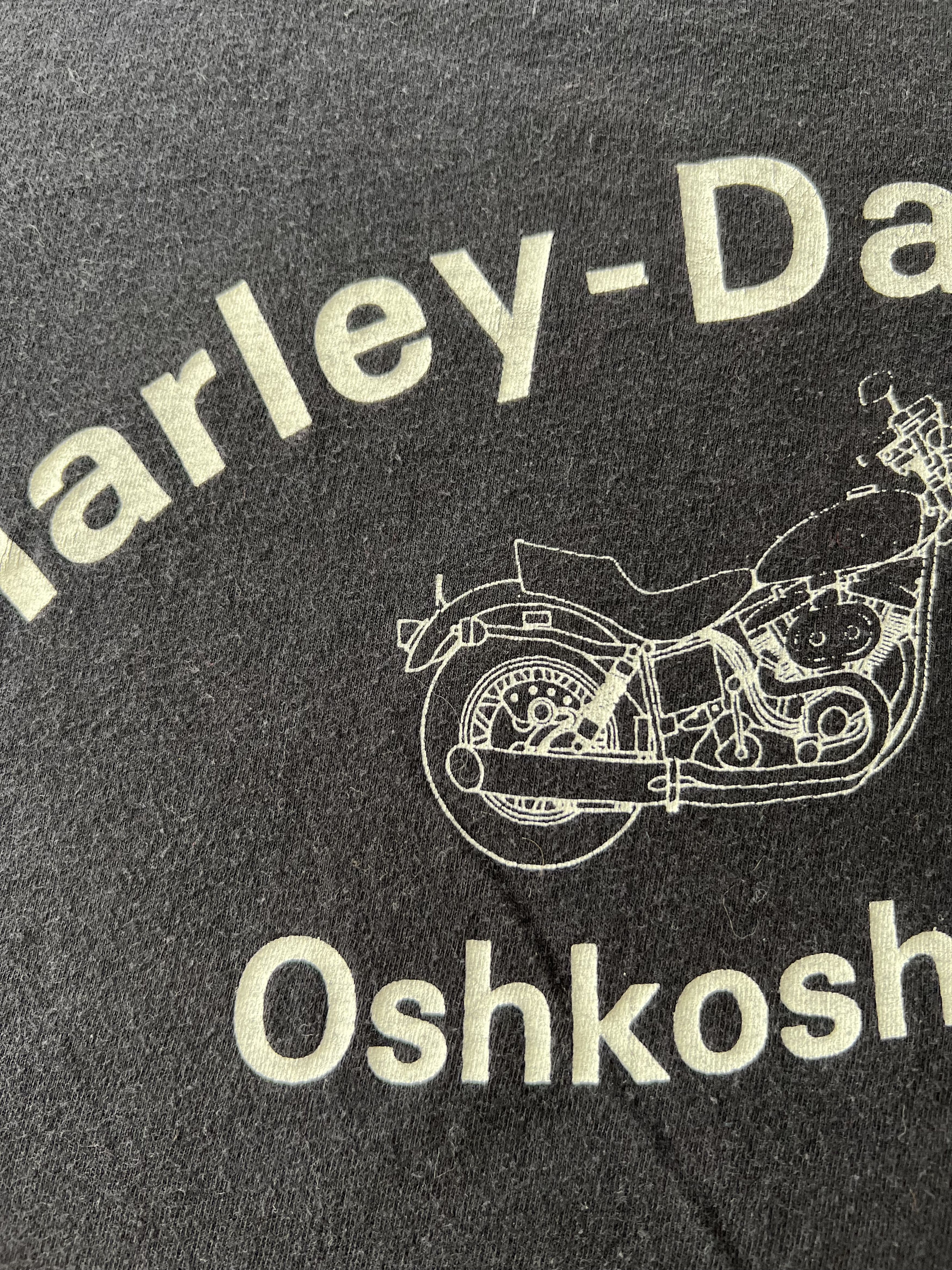 Harley Davidson Vintage 70s 80s Harley Davidson Oshkosh Wisconsin USA Tshirt Size US M / EU 48-50 / 2 - 14 Thumbnail