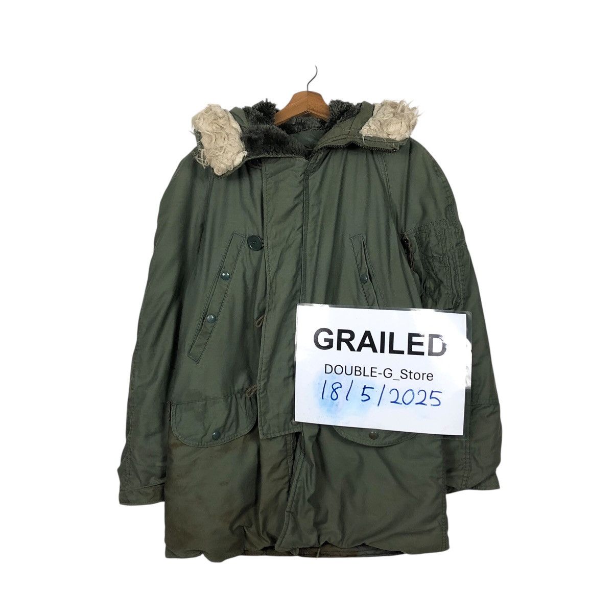 📌Vintage Heavy Parka Jacket Military Scovill Zipper Usa
