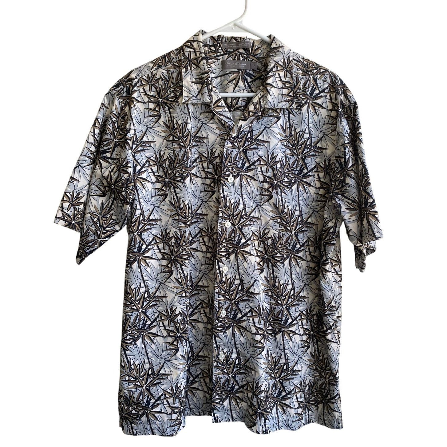 Daniel Cremieux Daniel Cremieux Mens Hawaiin Bamboo Print Shirt Size L Size US L / EU 52-54 / 3 - 1 Thumbnail