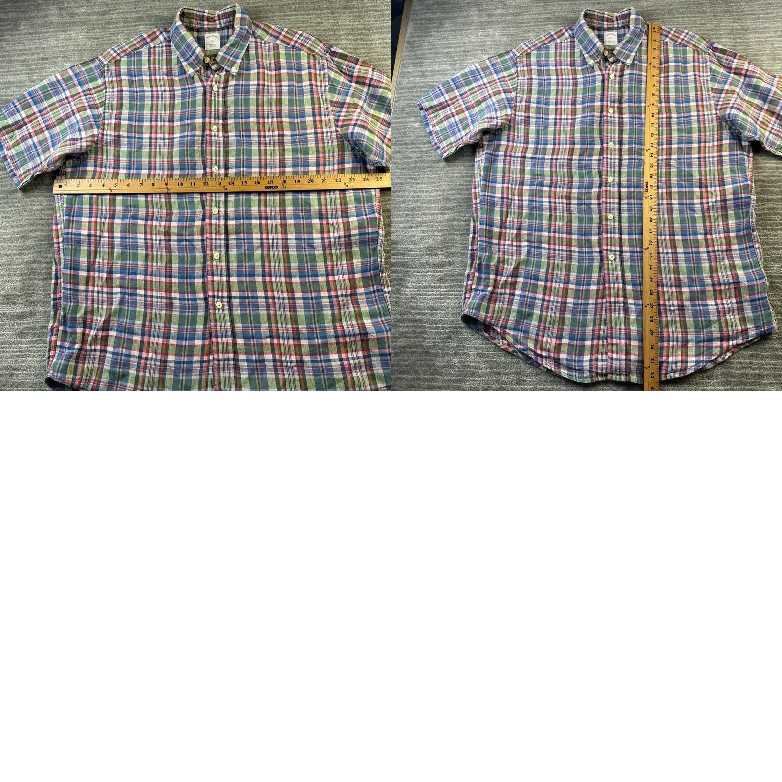 Brooks Brothers Brooks Brothers Shirt Mens Large Multicolor Linen Button Up 346 Original Polo Size US L / EU 52-54 / 3 - 8 Thumbnail