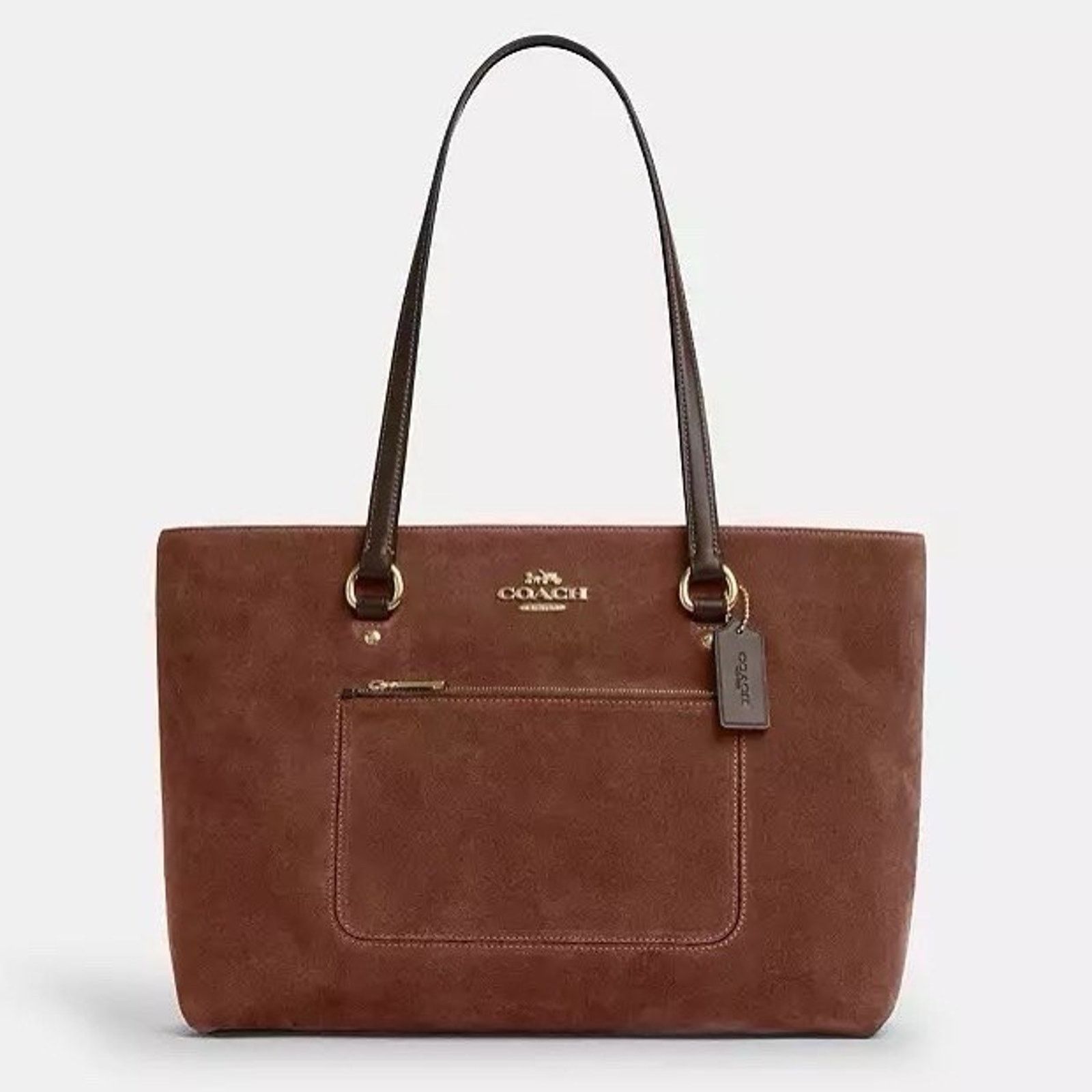 Coach NWT COACH CCC77 Station Tote Bag suede/Im/Vintage Brown Size ONE SIZE - 2 Thumbnail