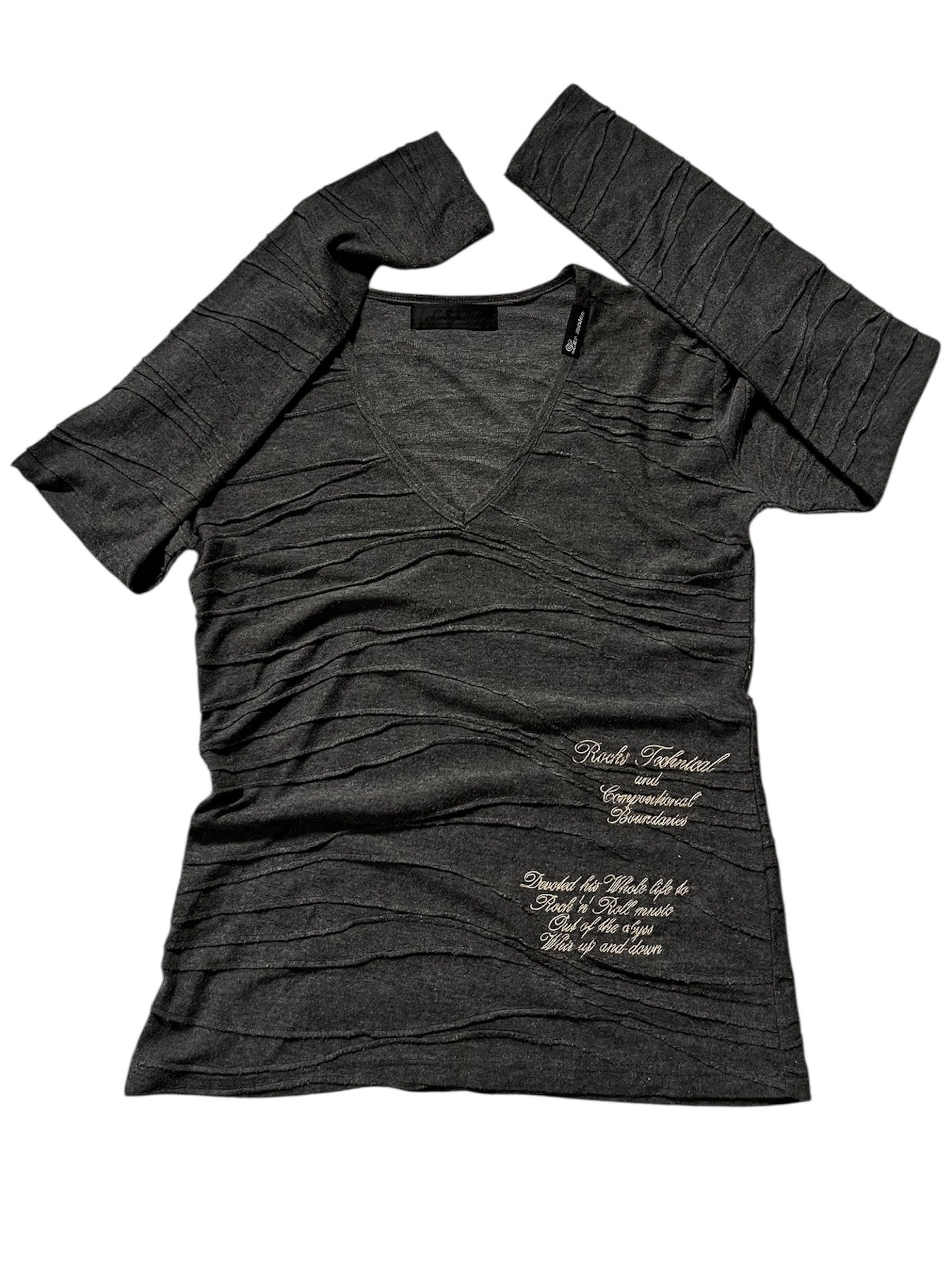 Le Grande Bleu (L.G.B.) Luv Maison Jackrose Textured Poem Long Sleeve T-Shirt Size US S / EU 44-46 / 1 - 5 Thumbnail