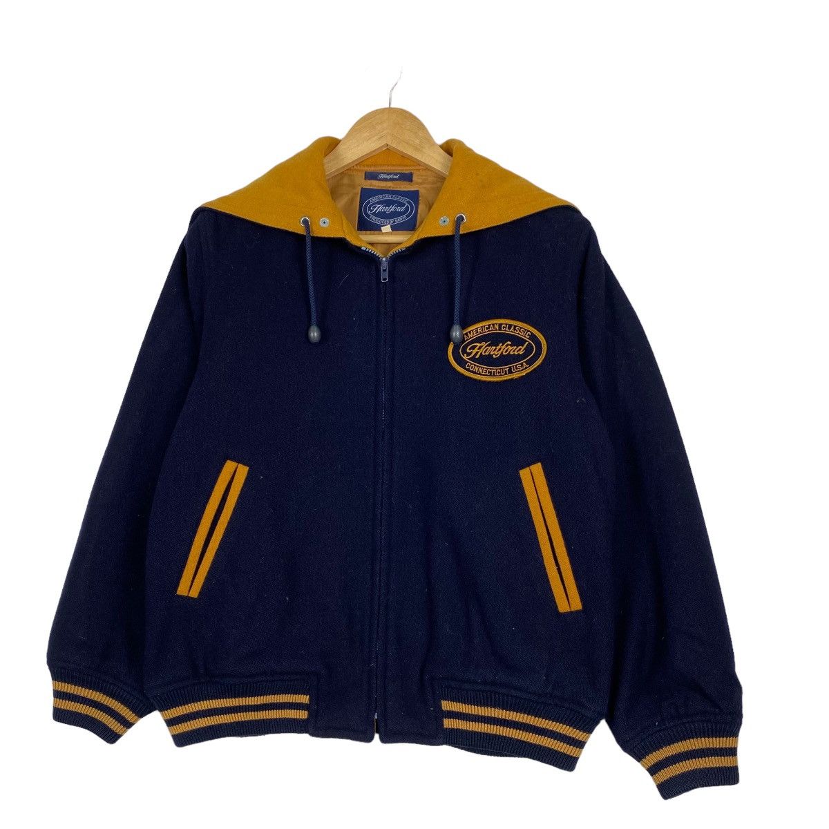 Hartford × Japanese Brand × Vintage Hardford varsity vintage wool jacket Size US M / EU 48-50 / 2 - 2 Thumbnail