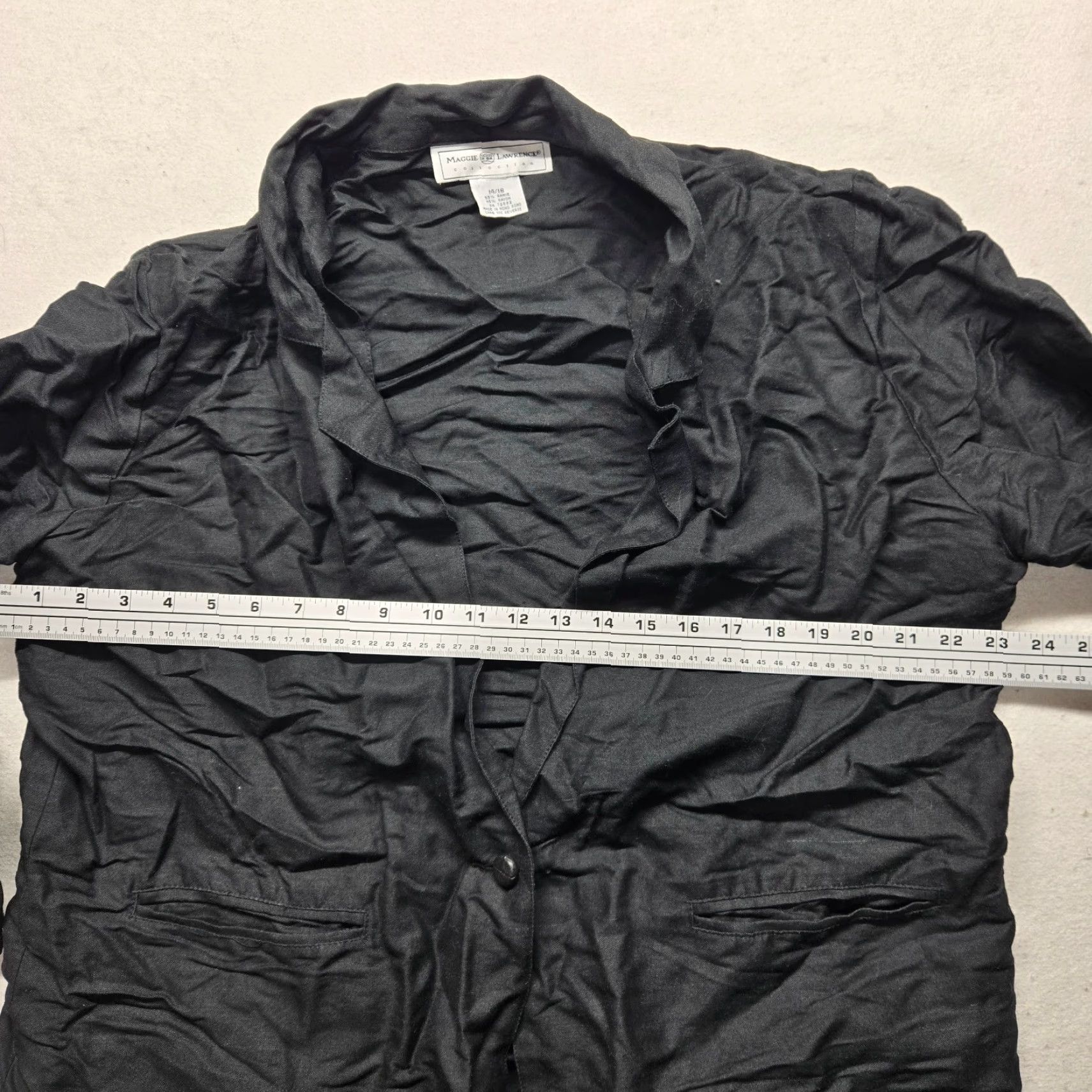 Vintage Maggie Lawrence Dressy Black Coat Jacket Women's Adult 14/16 Button Size XL / US 12-14 / IT 48-50 - 4 Thumbnail