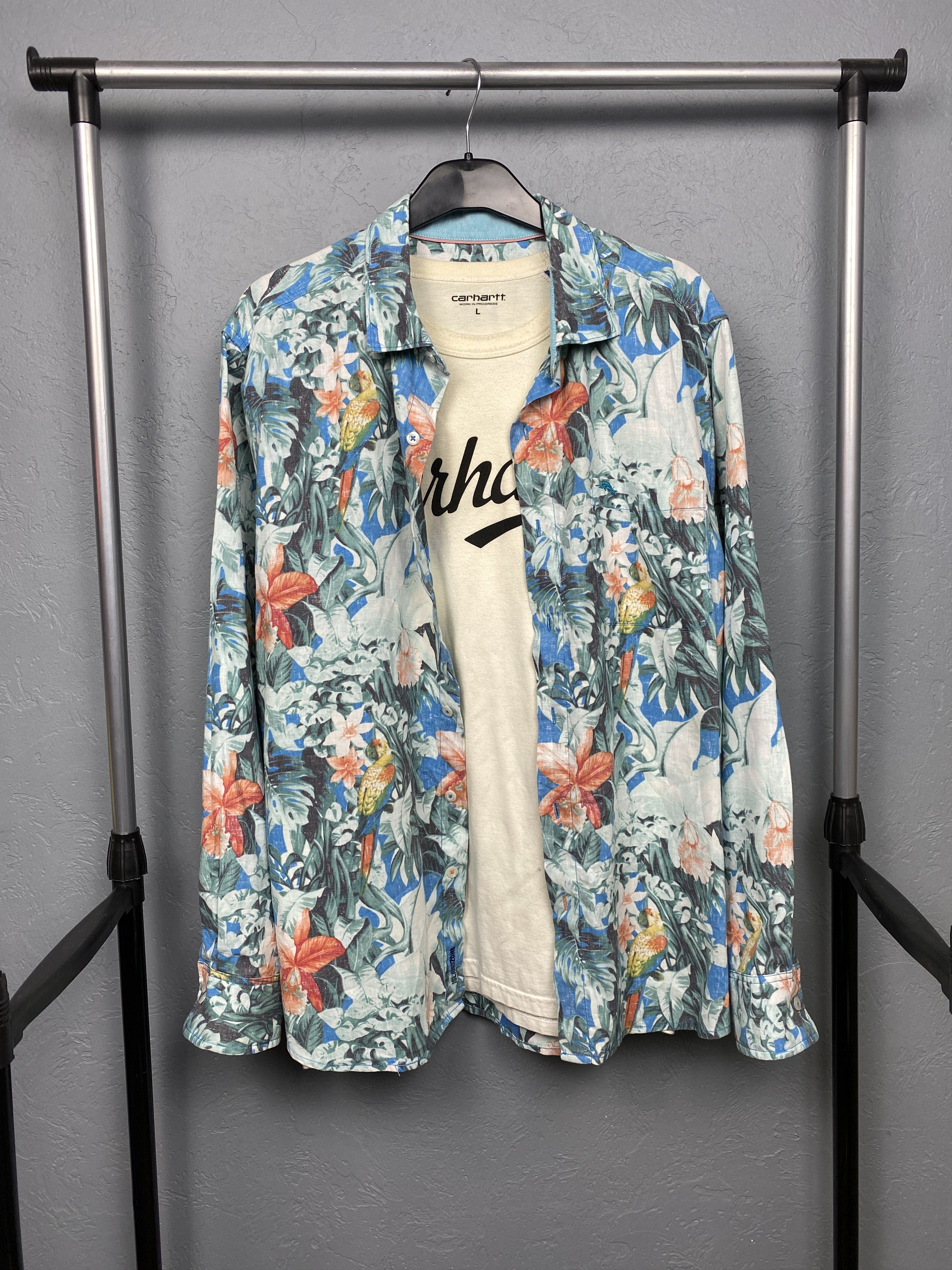 Tommy Bahama Tommy Bahama Vintage Hawaiian LINEN Long Sleeve Shirt Size US XL / EU 56 / 4 - 1 Thumbnail
